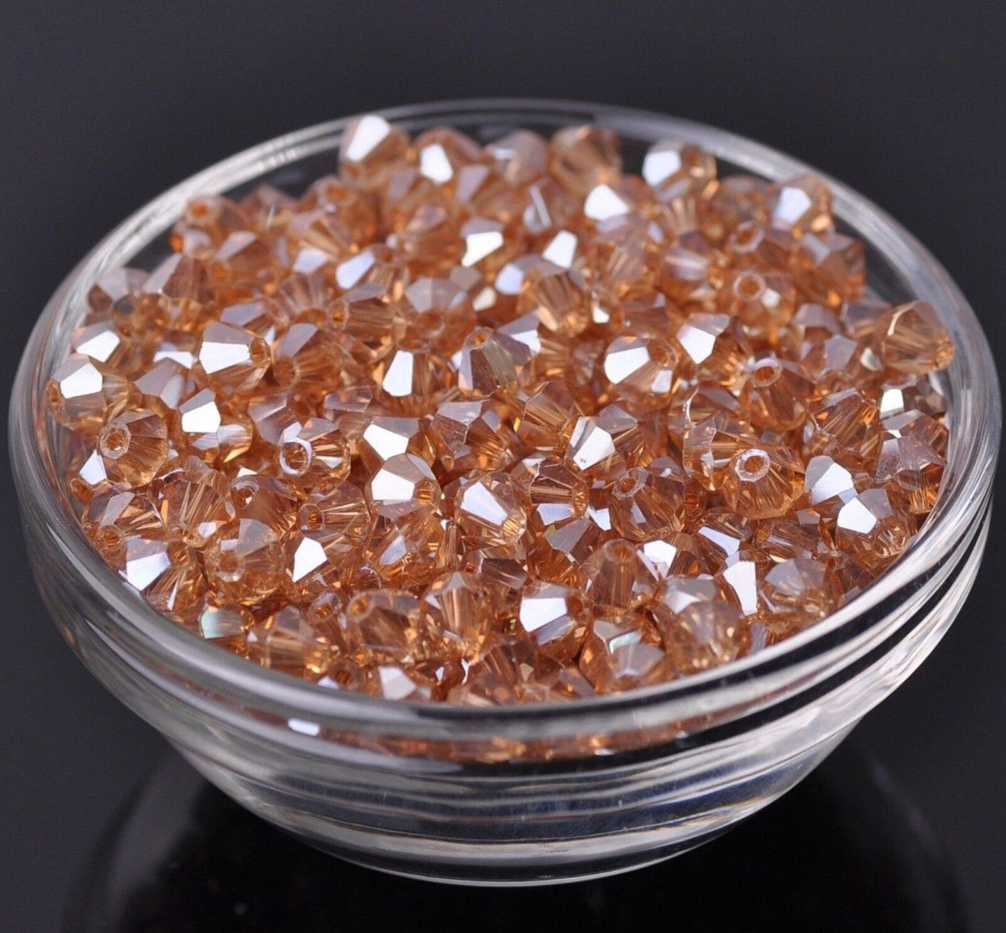 200x Bicone Crystal 4mm Beads RMAA - Choose Your Colour