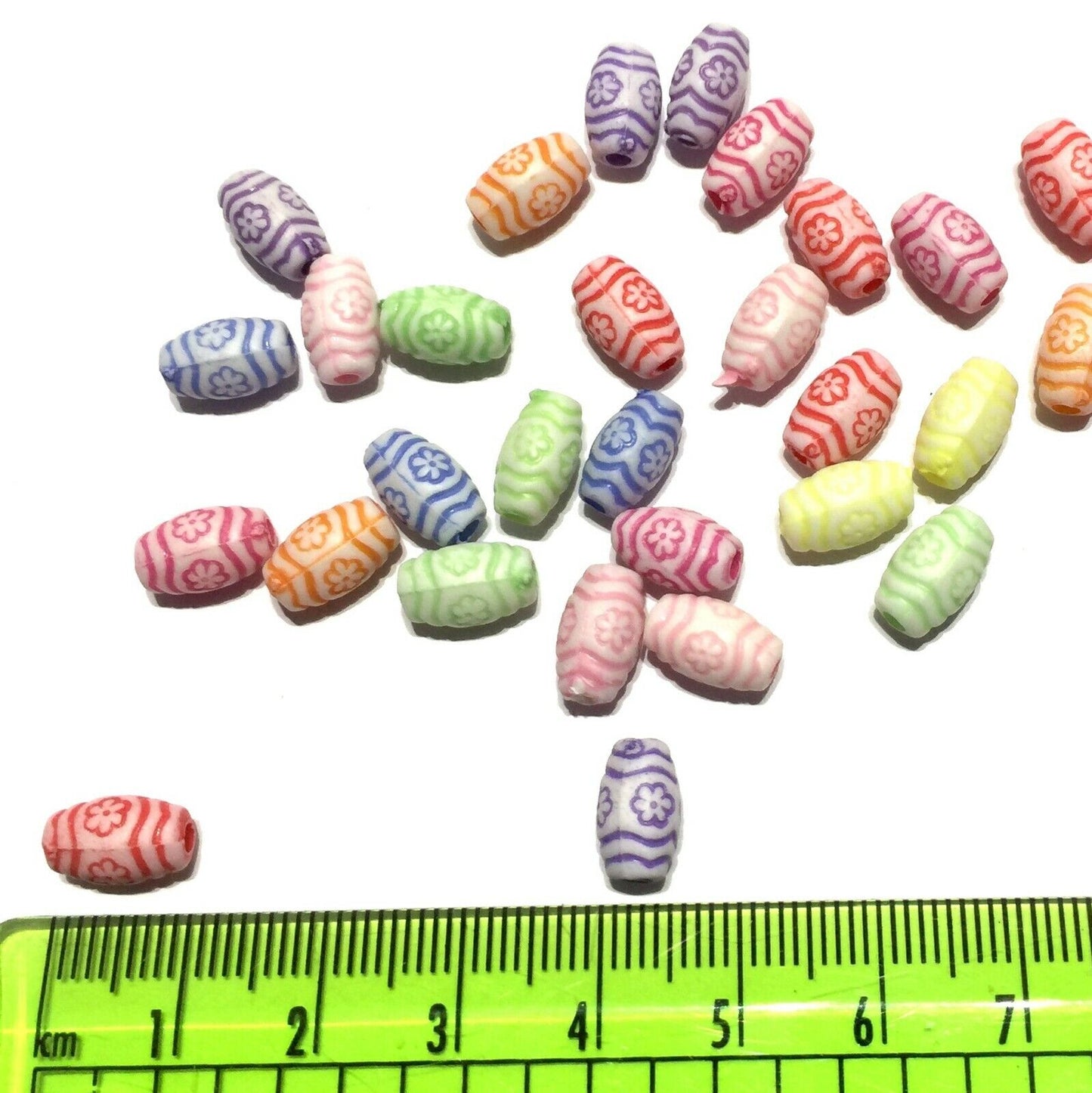 200x Rondelle or Tubular Acrylic Spacer Beads - Pick Your Style