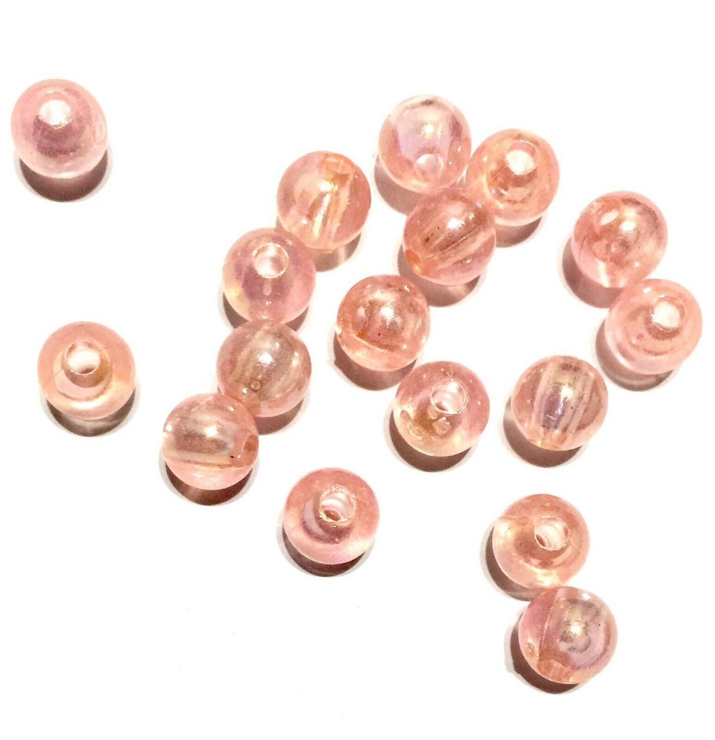 100x Acrylic 8mm Iridescent Coloured Beads - Choose Your Colour