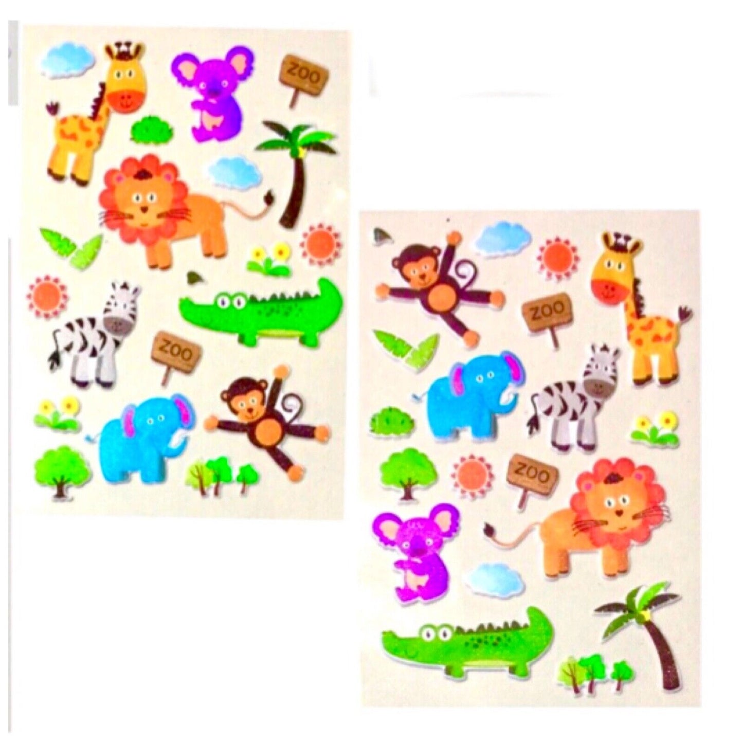 2x Sheet Multi Design 21x15cm 3D Puffy Sticker - Choose Your Design