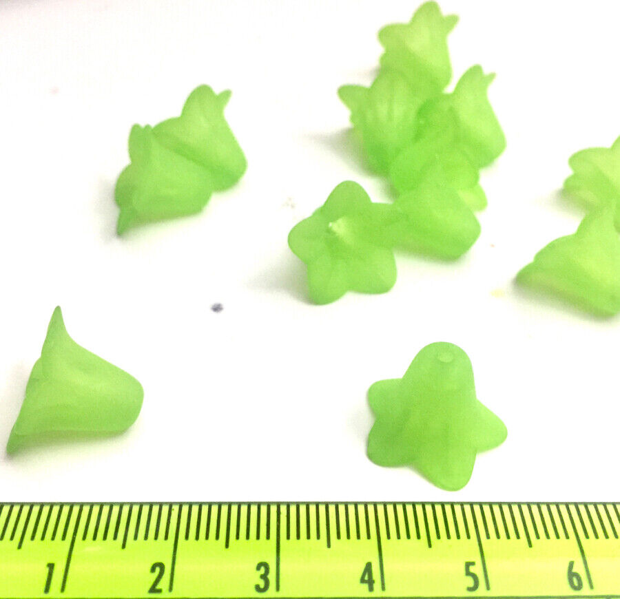 30x Large Frosted or Opaque Acrylic Flower Bead Caps 17x12mm - Pick Your Colour