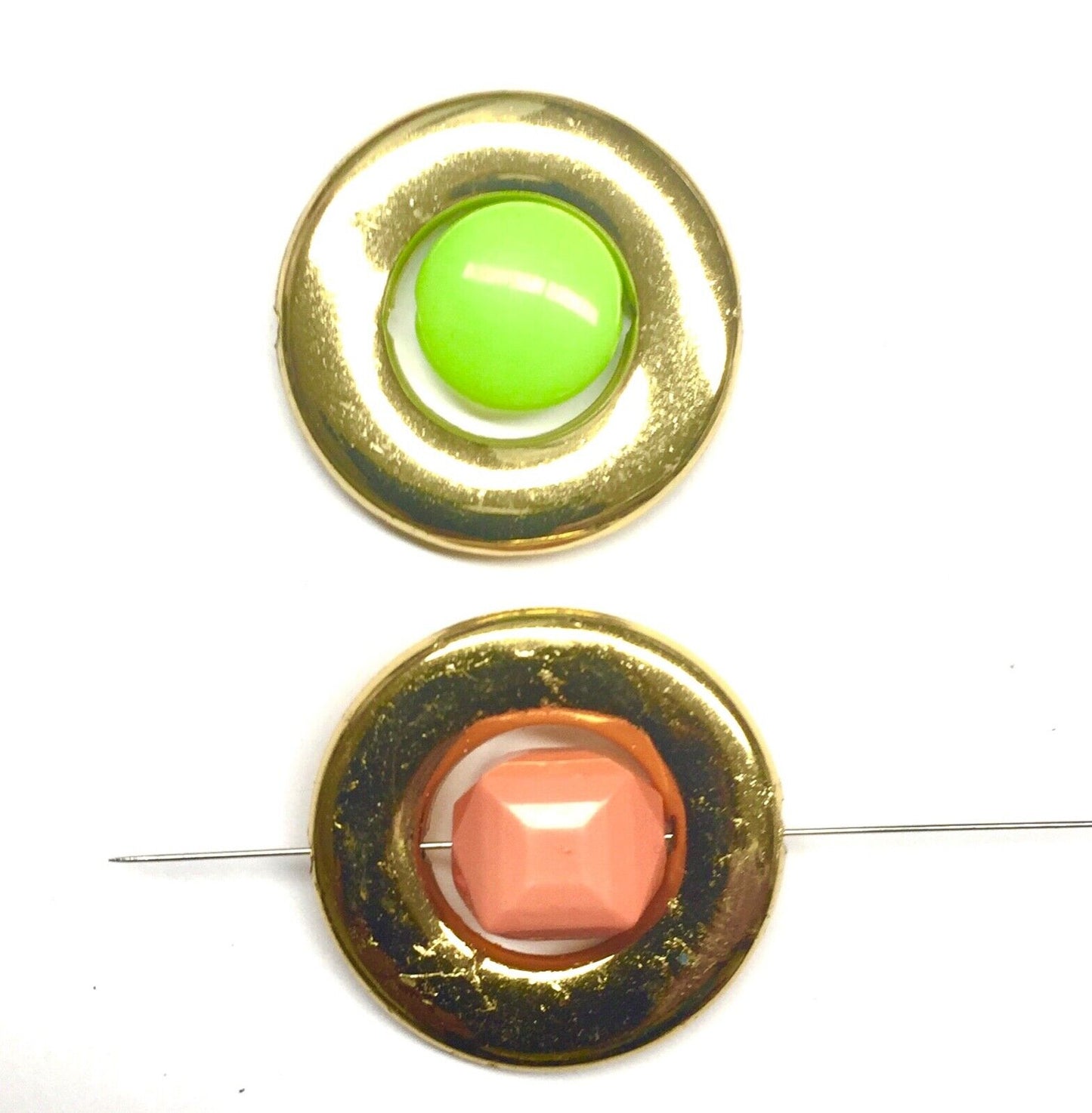 10x Acrylic 30mm Circle Ring Bead Frames (Fits 15mm Beads) - Gold or Silver