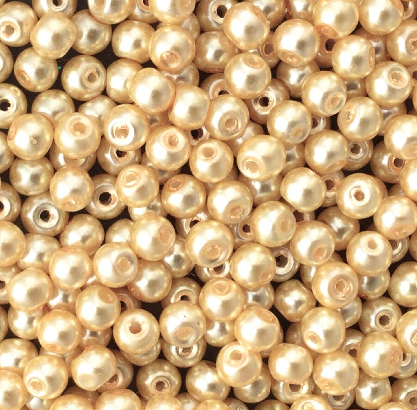 200x Acrylic 6mm Faux Pearl Beads - Choose Your Colour