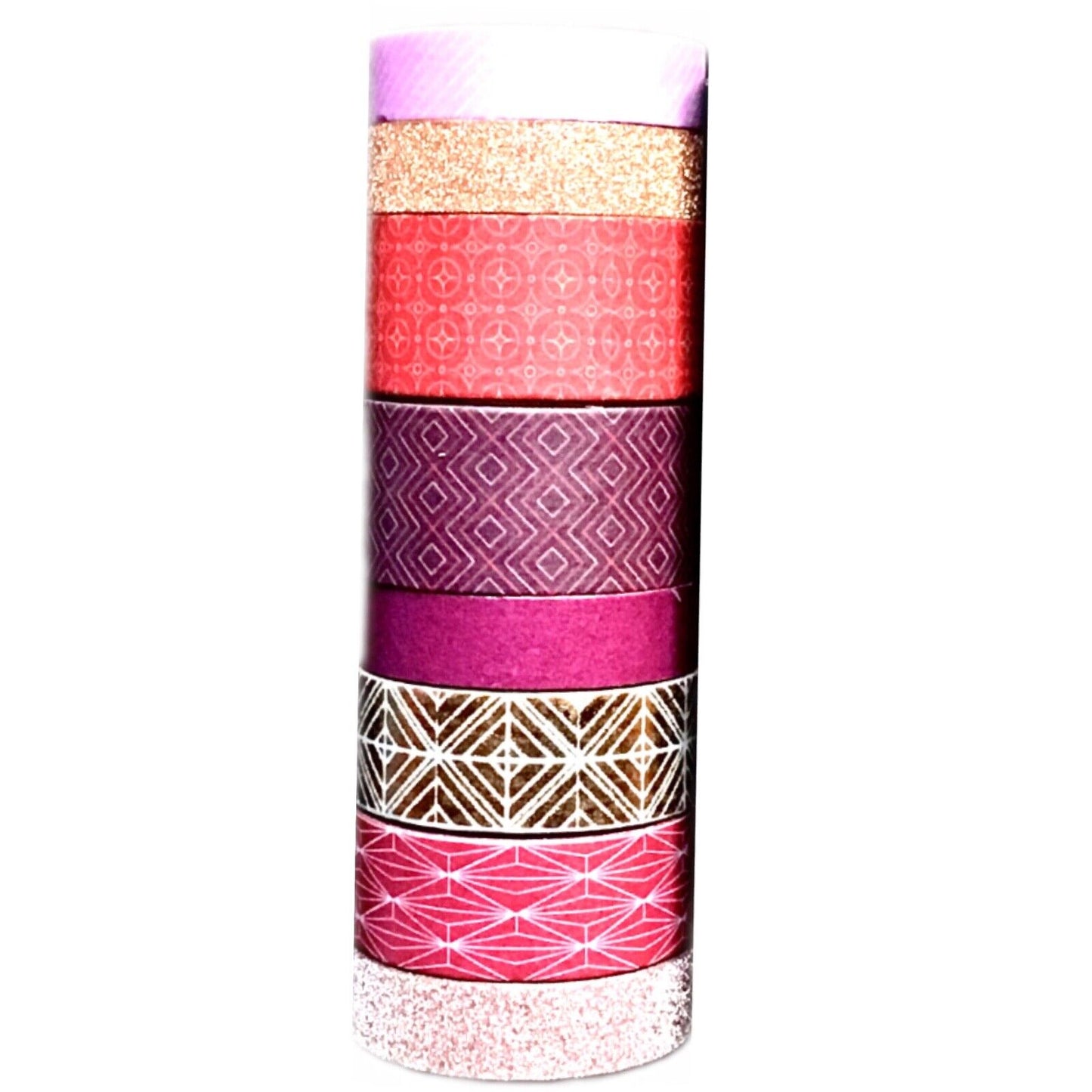 8x Roll Multi Colour Mix Sizes Mix Design Patterned Washi Tape