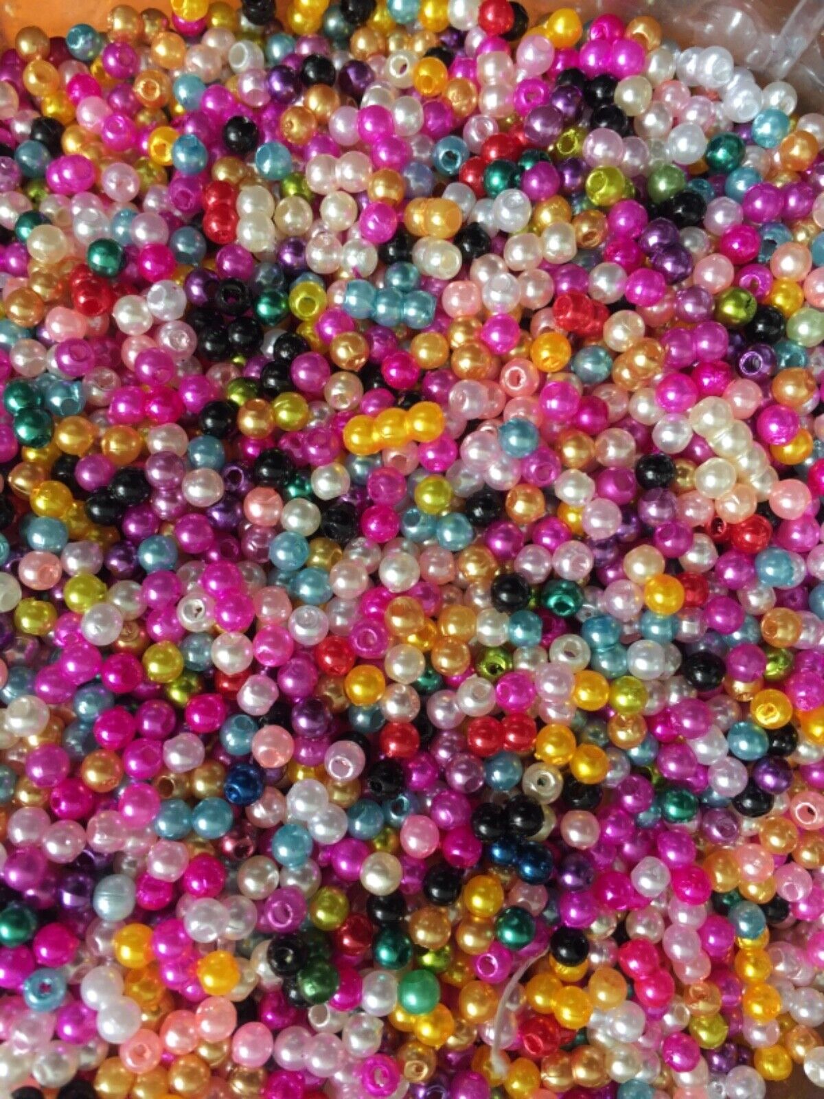 1000x Tiny 3mm Acrylic Faux Pearl Beads for Jewellery Making - Pick Your Colour