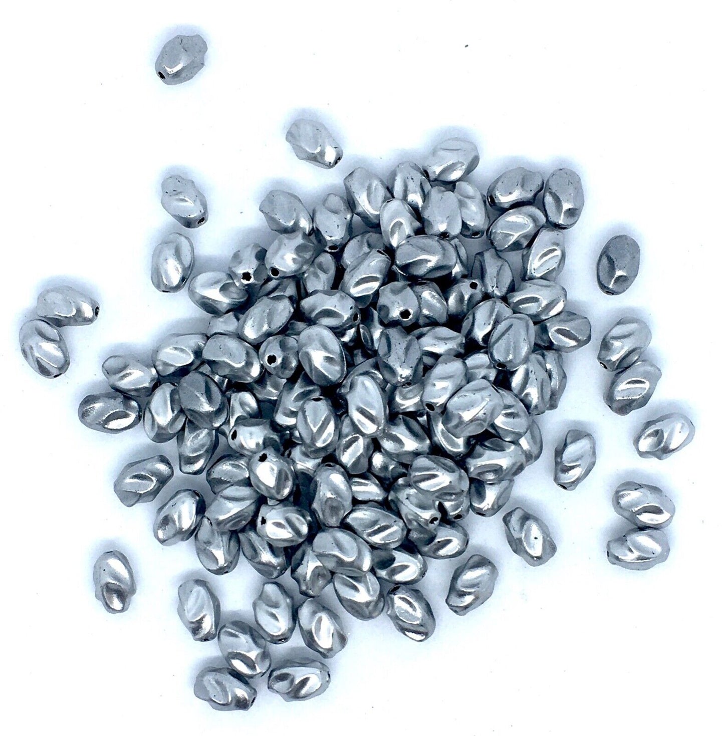 100x Spherical 10mmx5mm Fancy Metallic Acrylic Beads for Jewellery Making