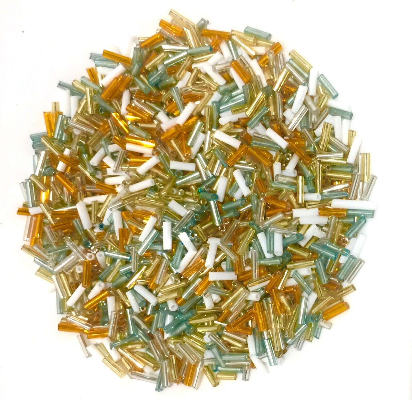 1100+ Bugle Glass 6.5-7.5mm Tube Seed Beads - Choose Your Colour