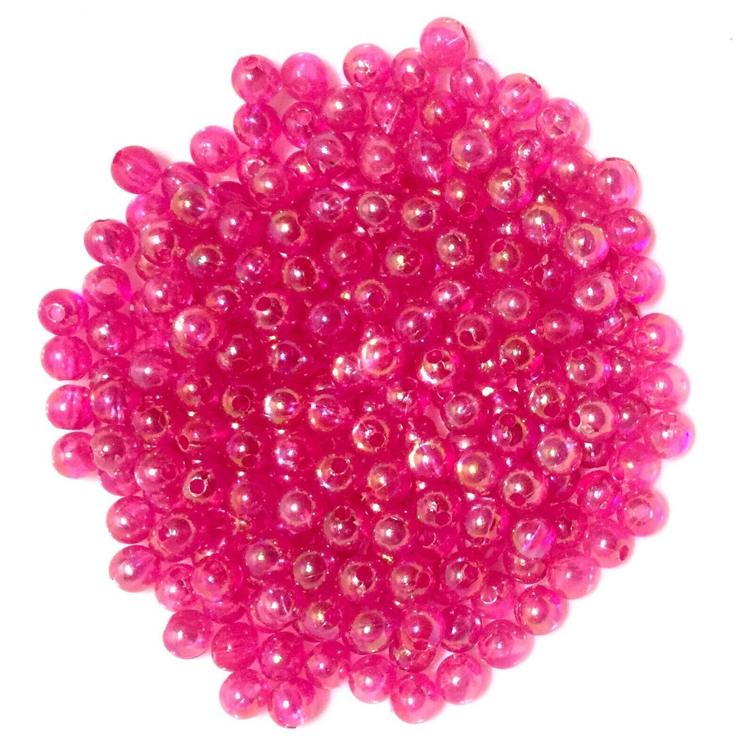 150x Acrylic 6mm Iridescent Coloured Beads - Choose Your Colour