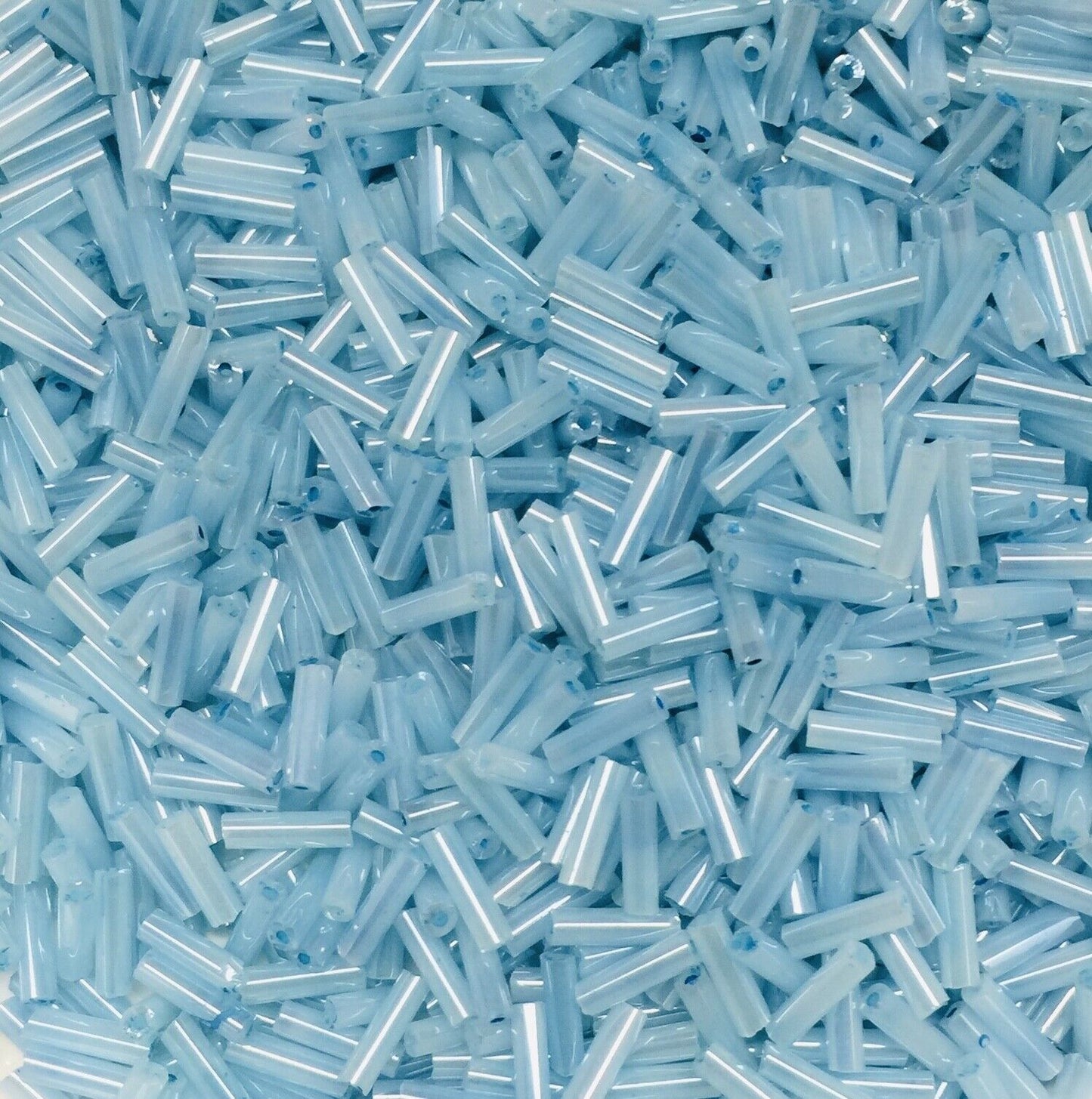 1400+ Bugle Glass Tube 6.5-7.5mm Seed Beads - Choose Your Colour