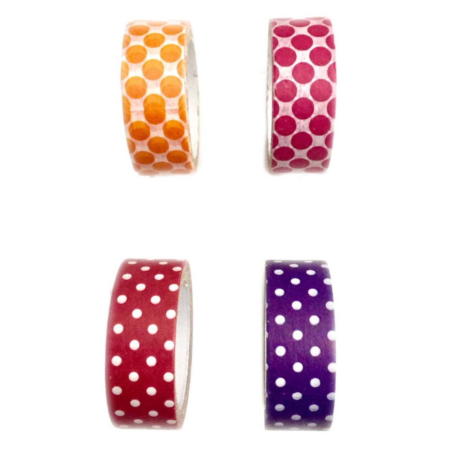 4x Roll Multi Colour 3mx4 15mm Patterned Washi Tape