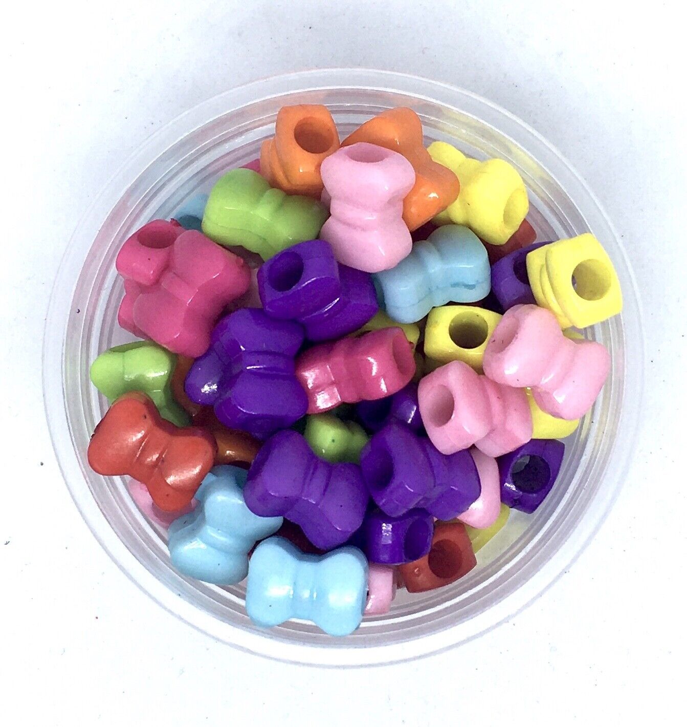 100x Mix Coloured Mix Style Large Hole Fancy Beads - Choose your Style