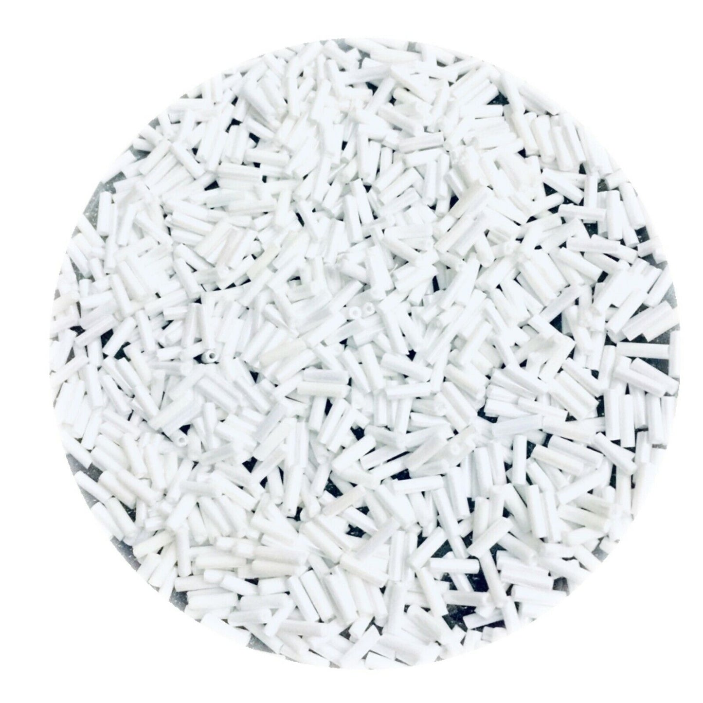 1100+ Bugle Glass 6.5-7.5mm Tube Seed Beads - Choose Your Colour