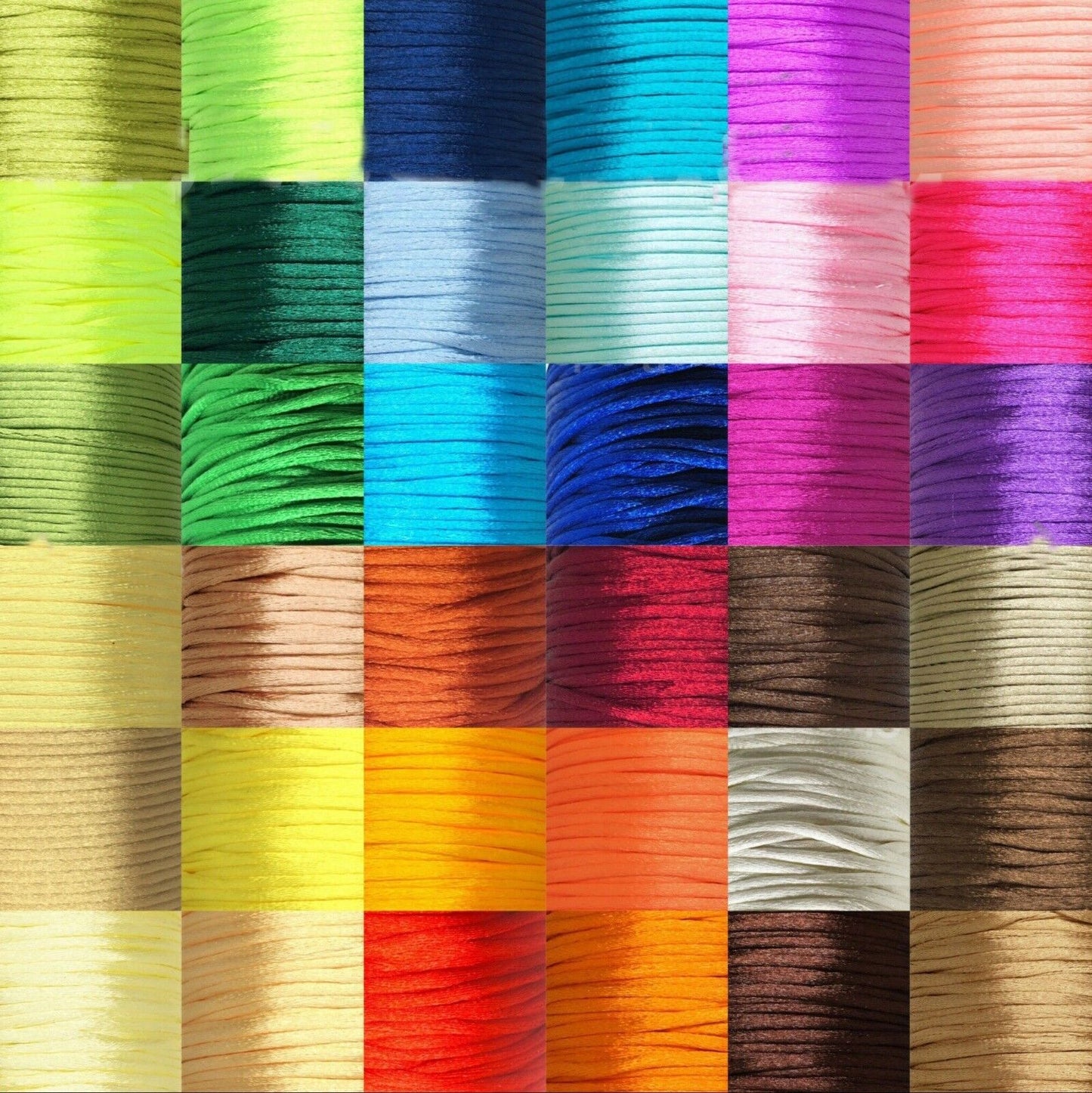 10X Meter Macrame 1mm Shamballa Braided Nylon Cord - Pick your colour