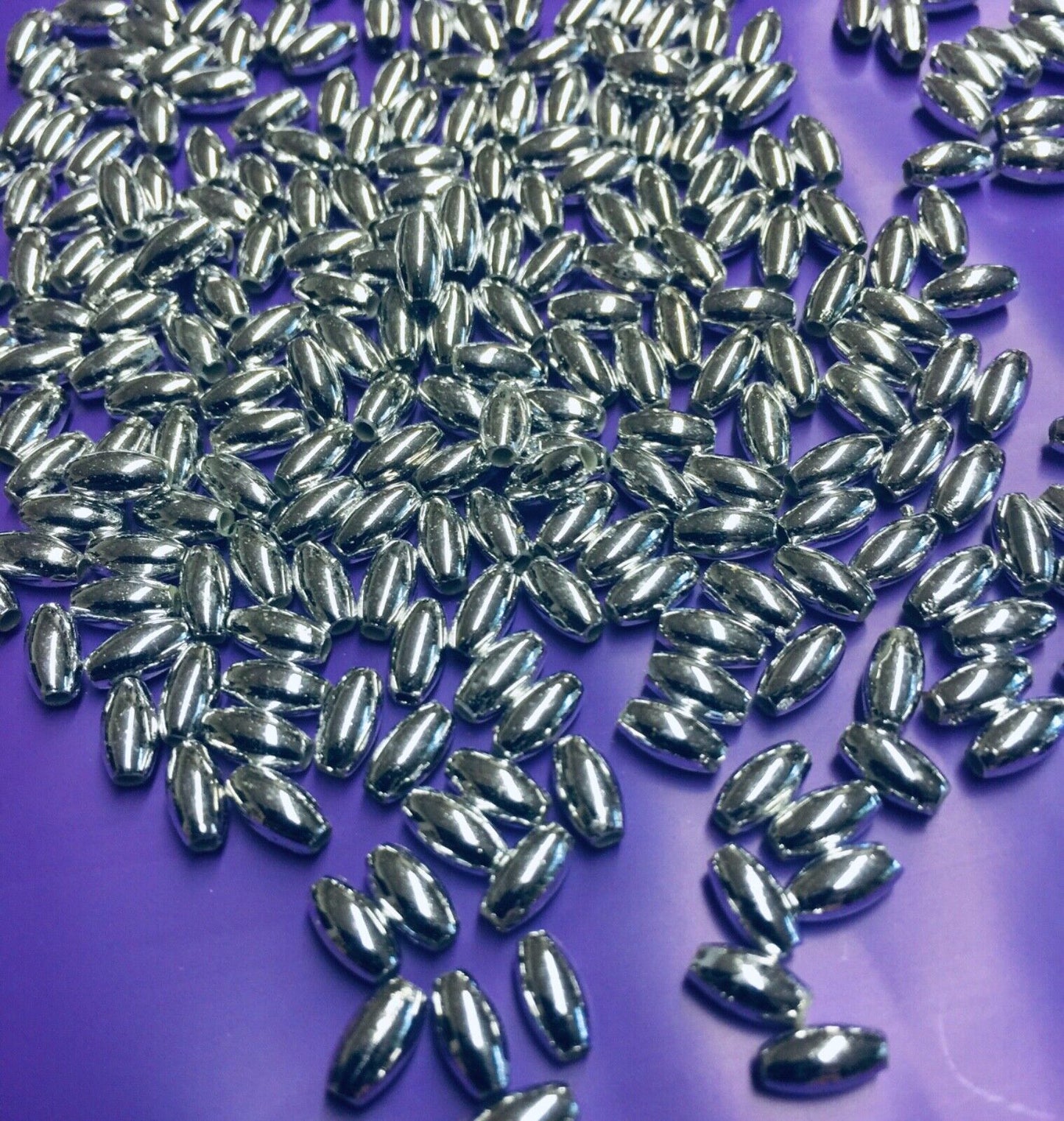 500 pcs Small Rice Pearl 6mmx3mm Acrylic Beads for Jewellery and Sewing Craft