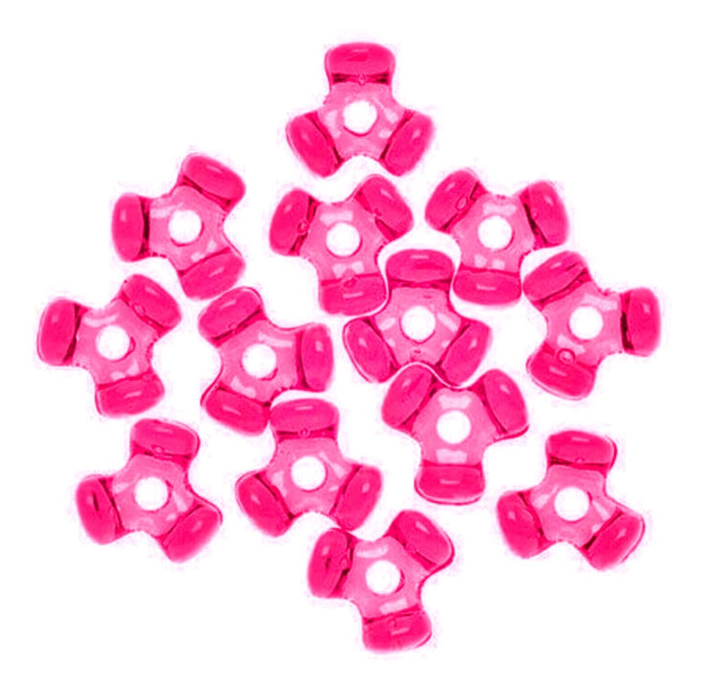 200x Mix Colour 10mm Tri-Beads for Jewellery Craft Making - Choose Your Colour