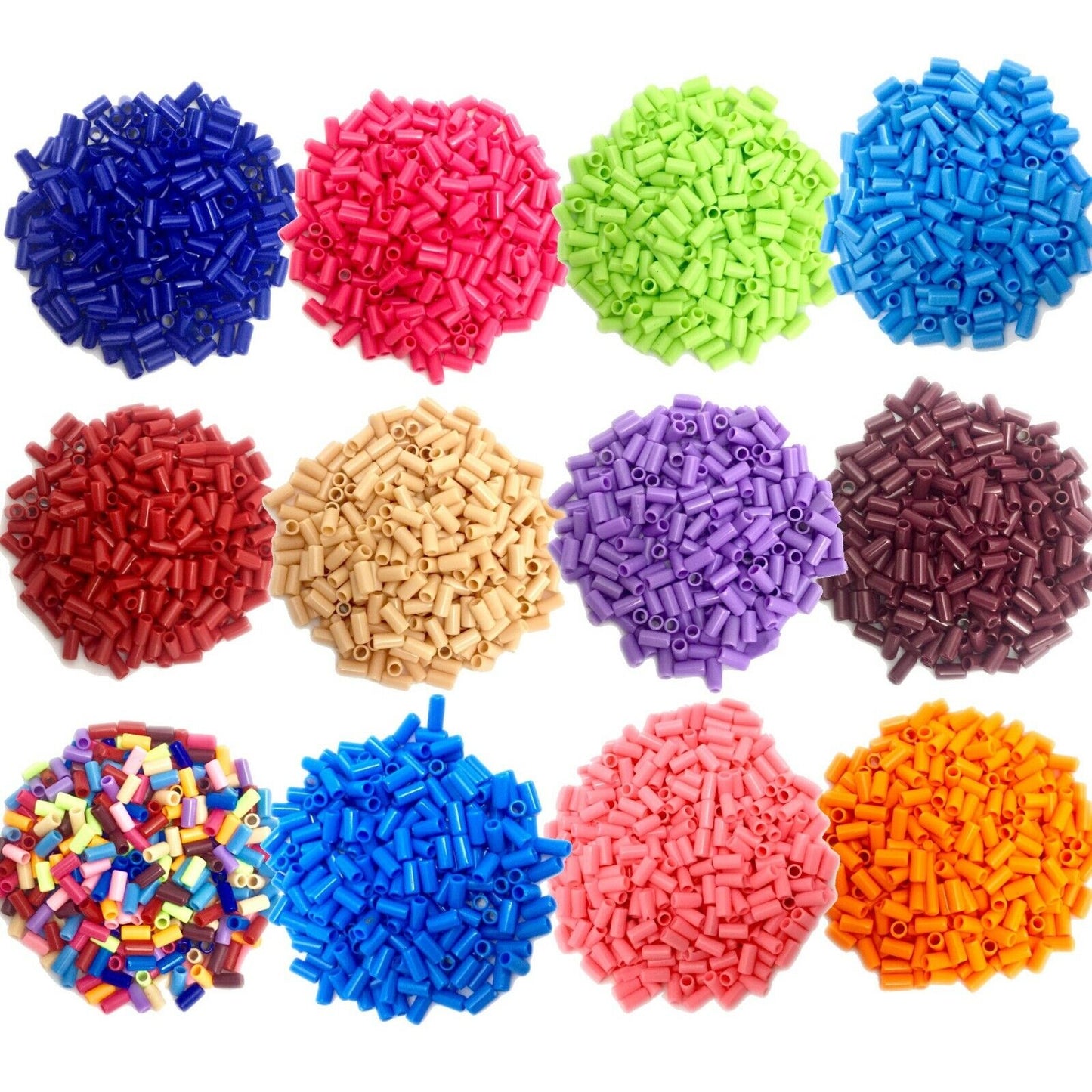 200x Acrylic Barrel Tube Beads 9mmx4mmm - Choose Your Colour