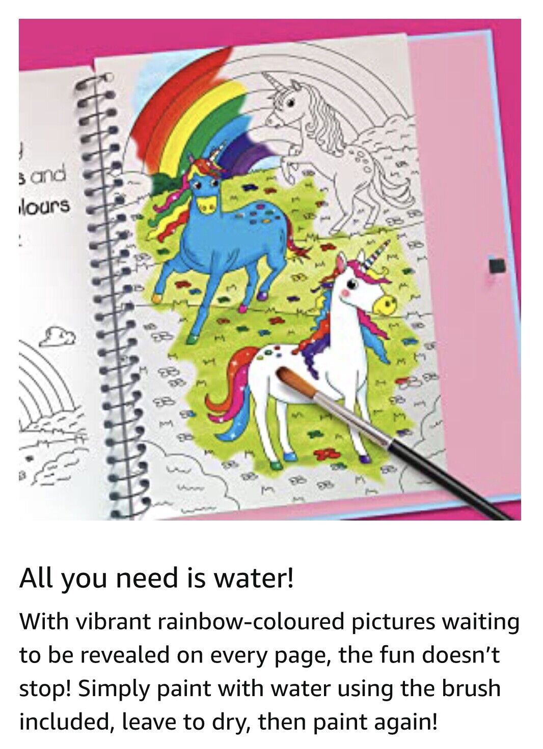 Magic Water Colouring Baby Animals or Fashion with Brush