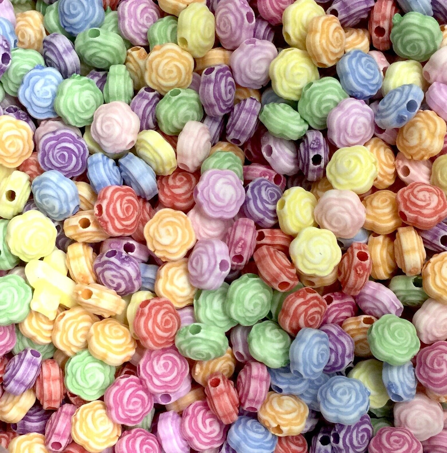 150x Flower Acrylic Beads - Pick Your Style