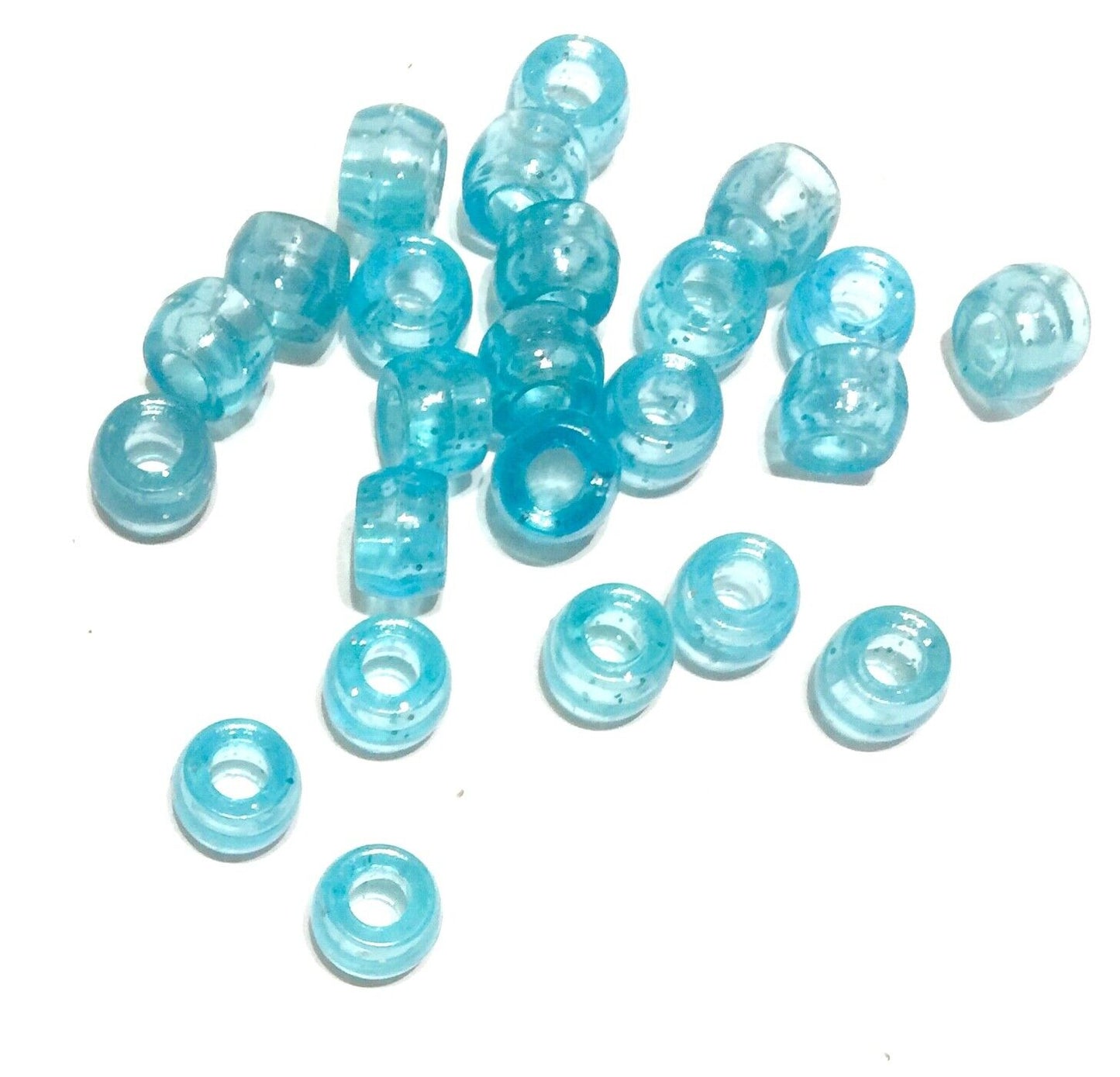 200x Mix Coloured Acrylic Pony Beads - Choose Between Glitter, Opaque, Metallic