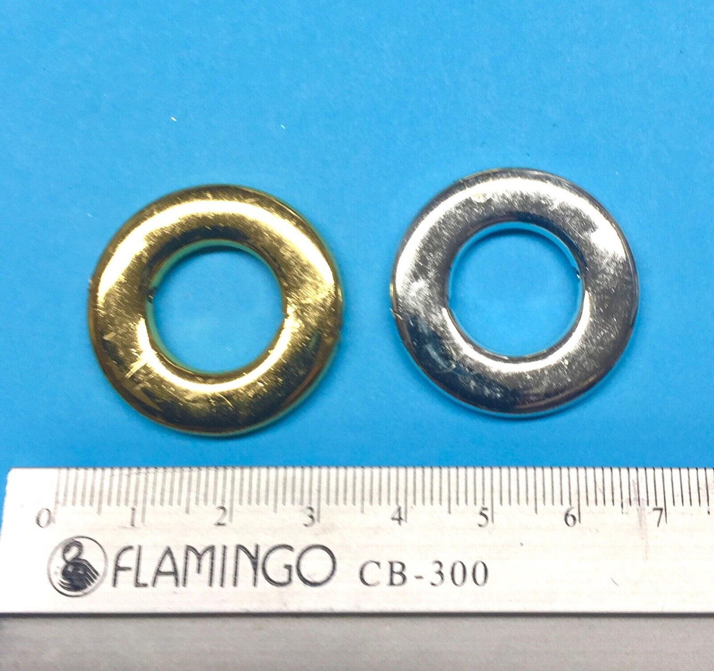 10x Acrylic 30mm Circle Ring Bead Frames (Fits 15mm Beads) - Gold or Silver