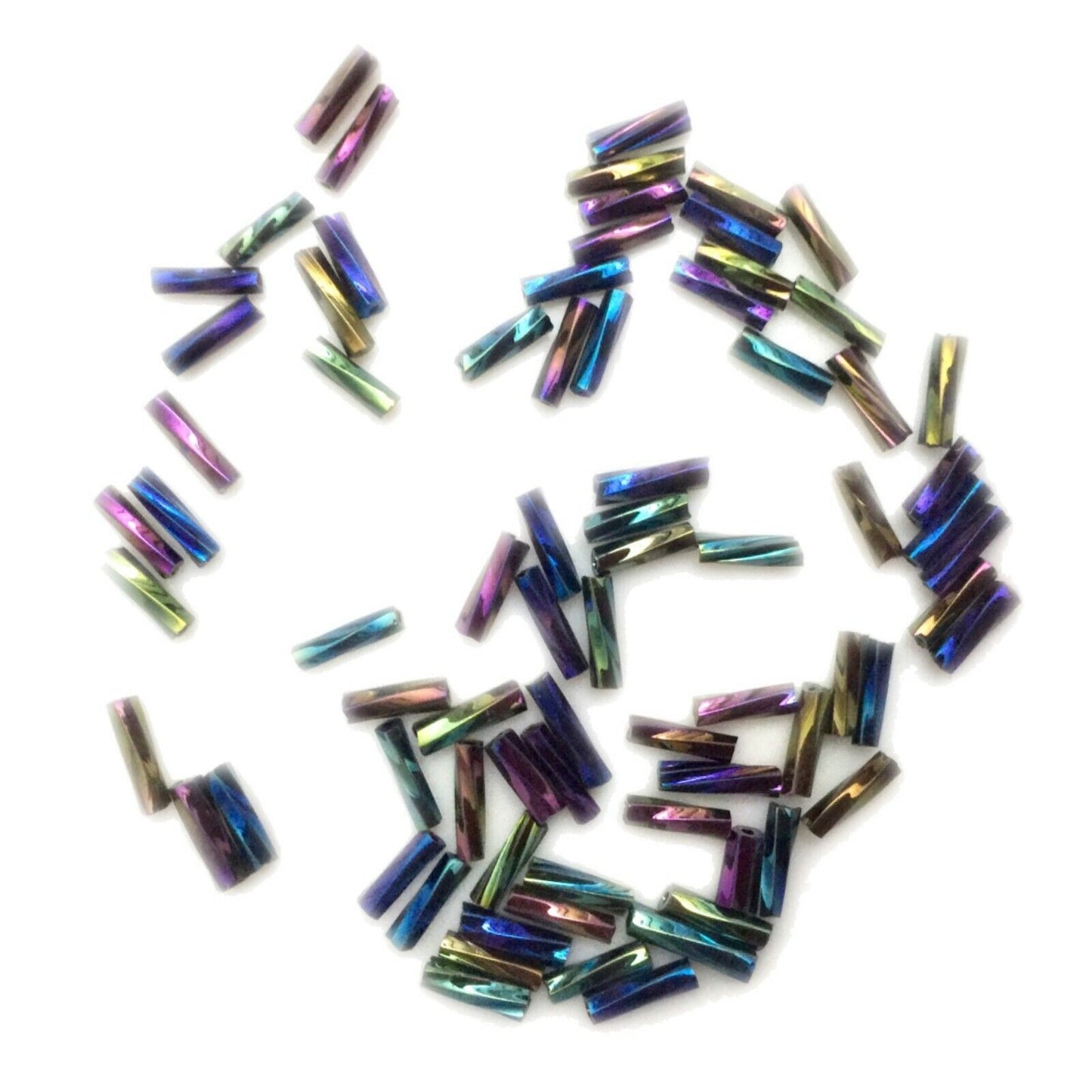 650+ Twisted Spiral 6mm Bugle Tube Glass Seed Beads - Pick Your Colour