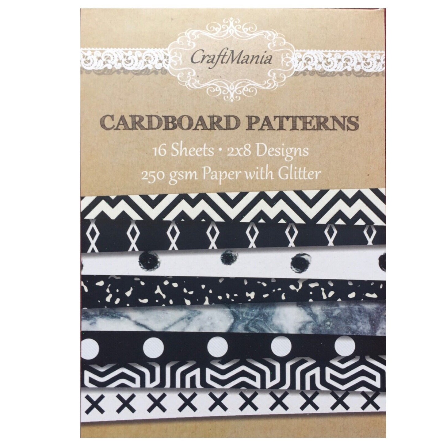 Craftmania Mixed Card Patterns 250gsm Design Pad - Choose Your Theme