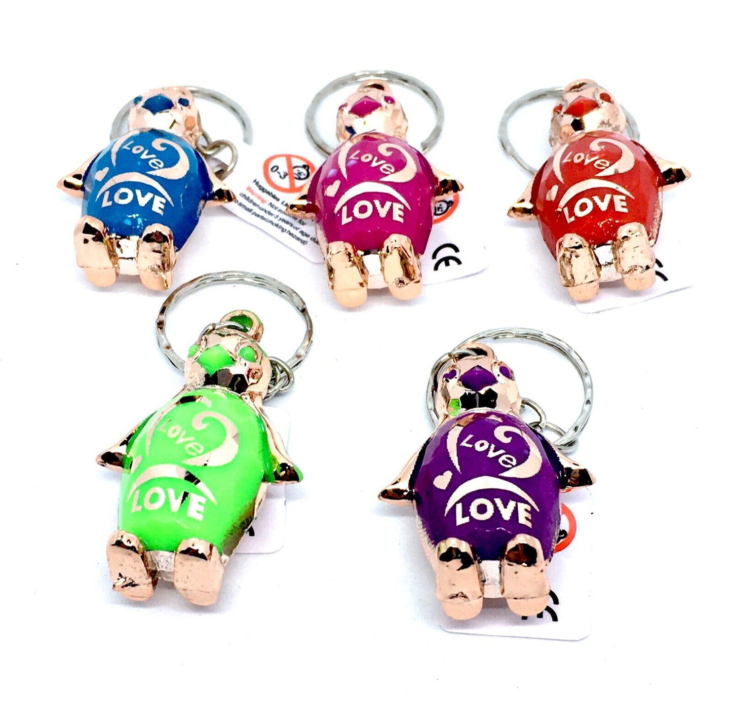 1x Fancy Keyring - Pick Your Design (Smiling, Umbrella, Mouse, Monkey or Penguin)