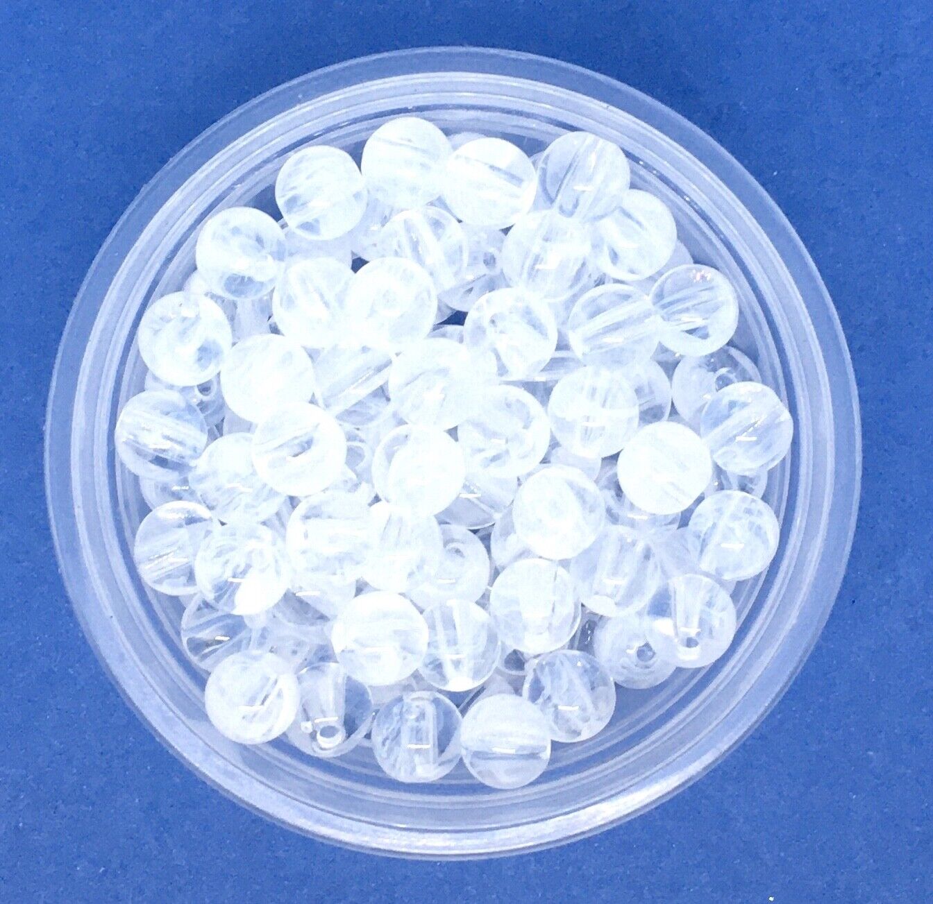 150x White 6mm or 8mm Acrylic Beads for Jewellery Making