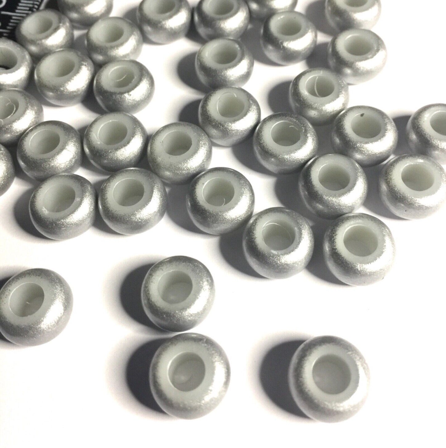 10x Mix Style Acrylic & Resin, Polymer Clay or Glass European Large Hole Bead
