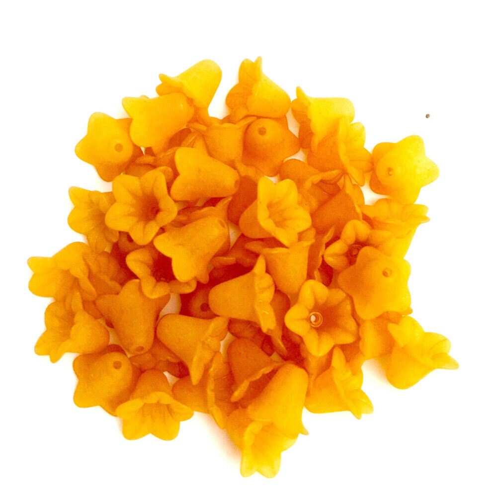30x Large Frosted or Opaque Acrylic Flower Bead Caps 17x12mm - Pick Your Colour