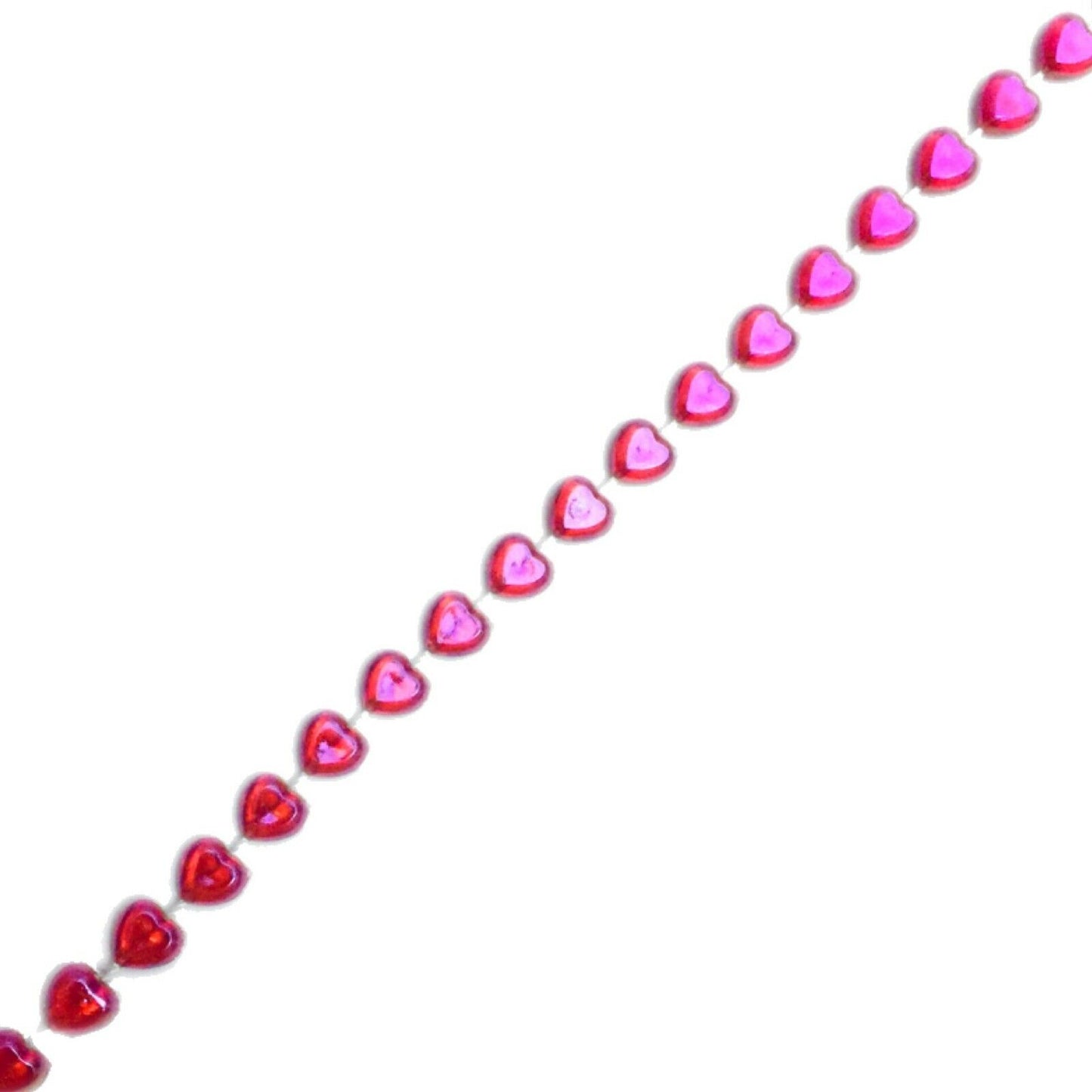 2x yards 6mm Strung Acrylic Mini Heart Beads Trimmings - 2 Colours to Pick