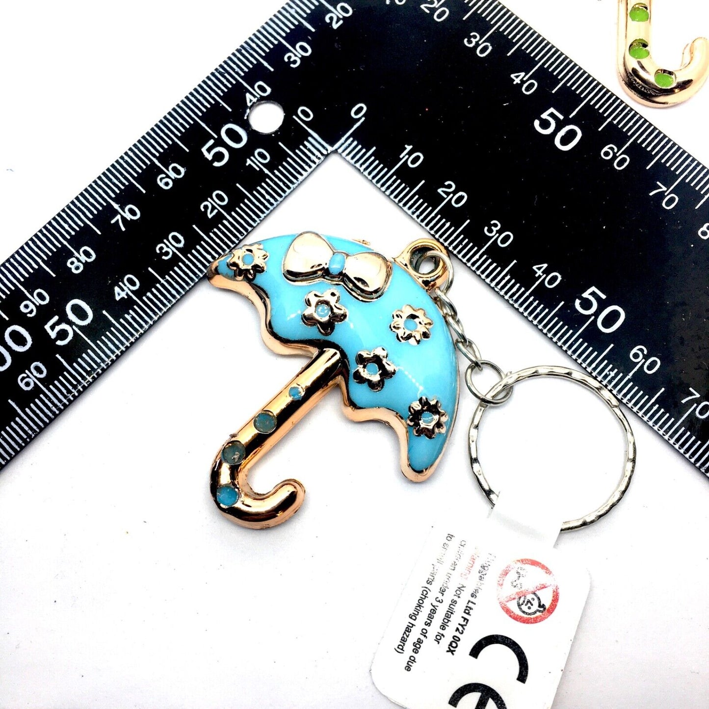 1x Fancy Keyring - Pick Your Design (Smiling, Umbrella, Mouse, Monkey or Penguin)