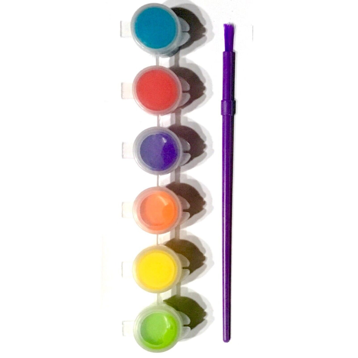 1x Set of 6 Mini Ready Mix Paint Pots w/ Brush - Pick you Colour Theme