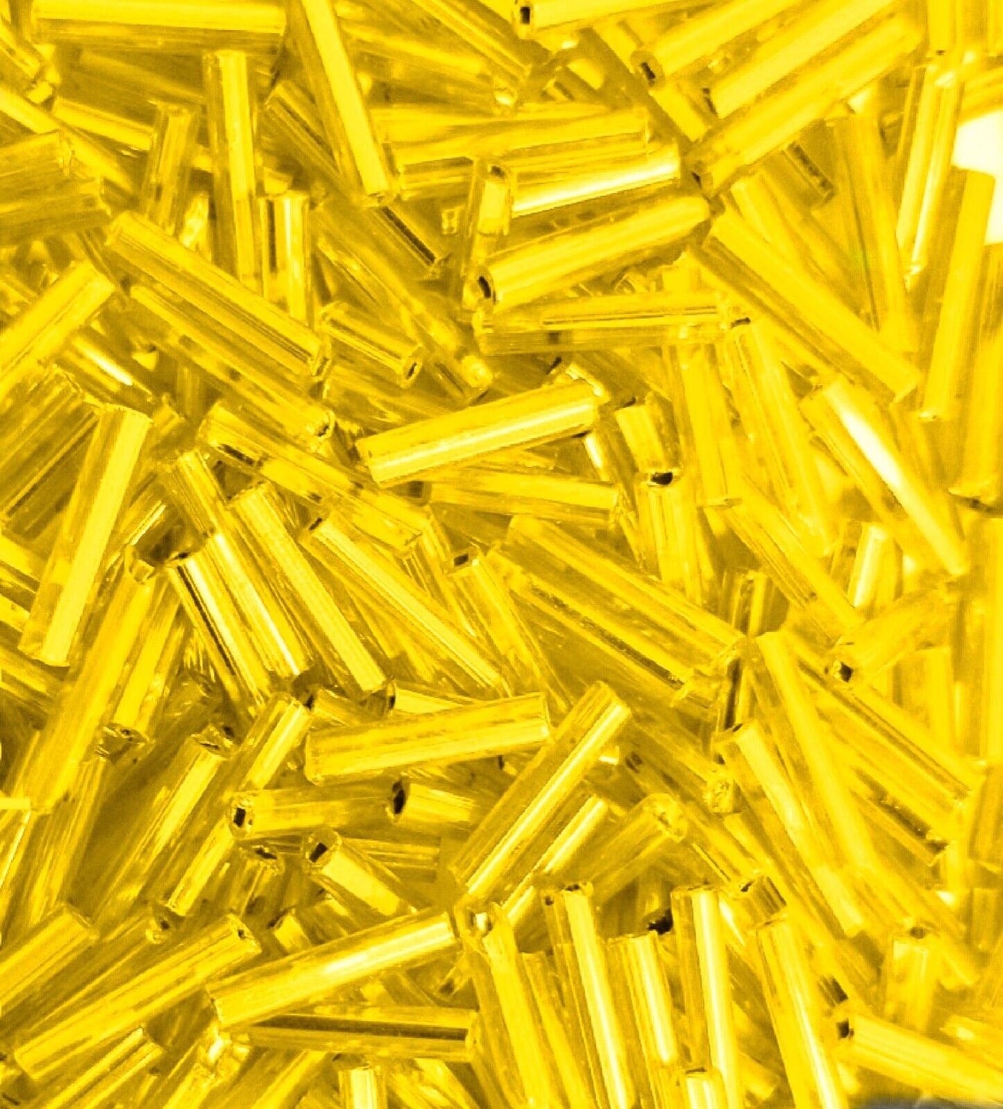 1100+ Bugle Glass 6.5-7.5mm Tube Seed Beads - Choose Your Colour