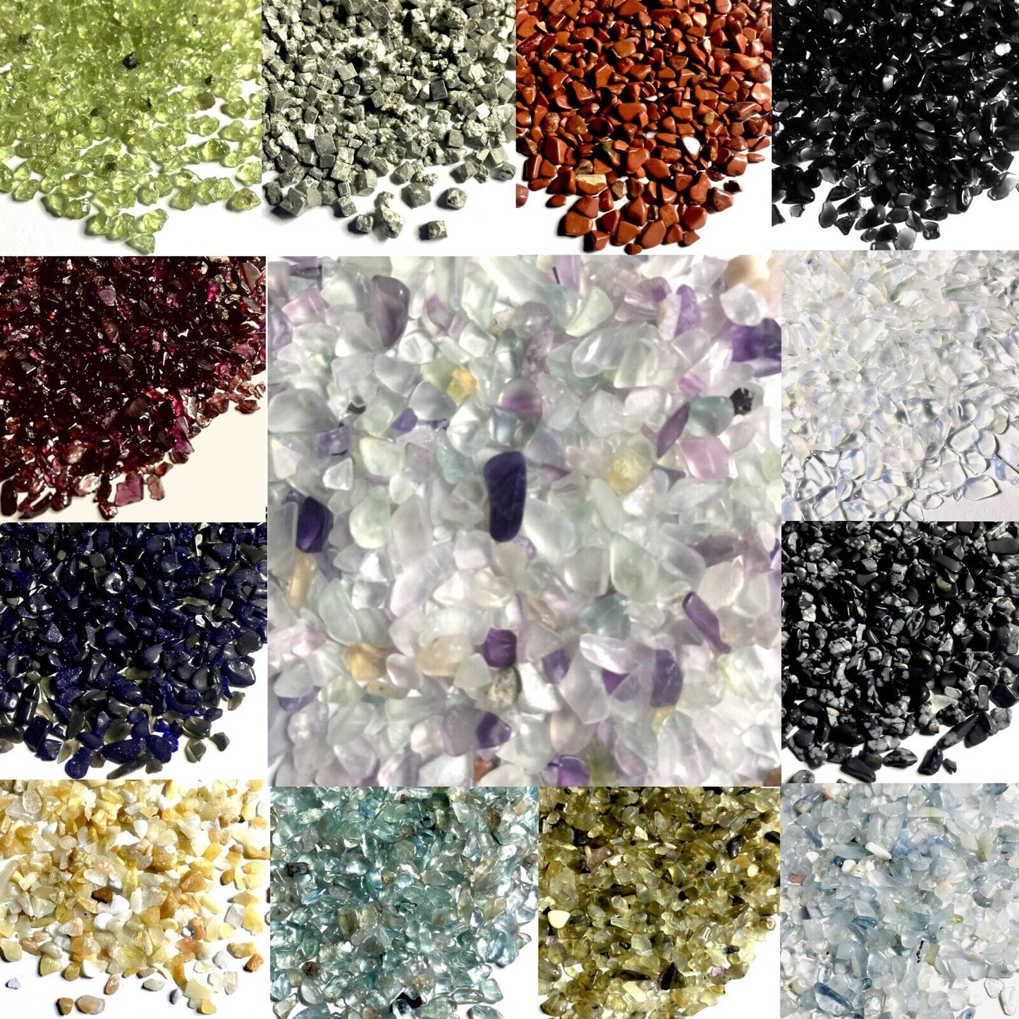 25g Natural Semi Precious Gemstone Crystal Tiny Chips Nuggets 2mm-6mm
