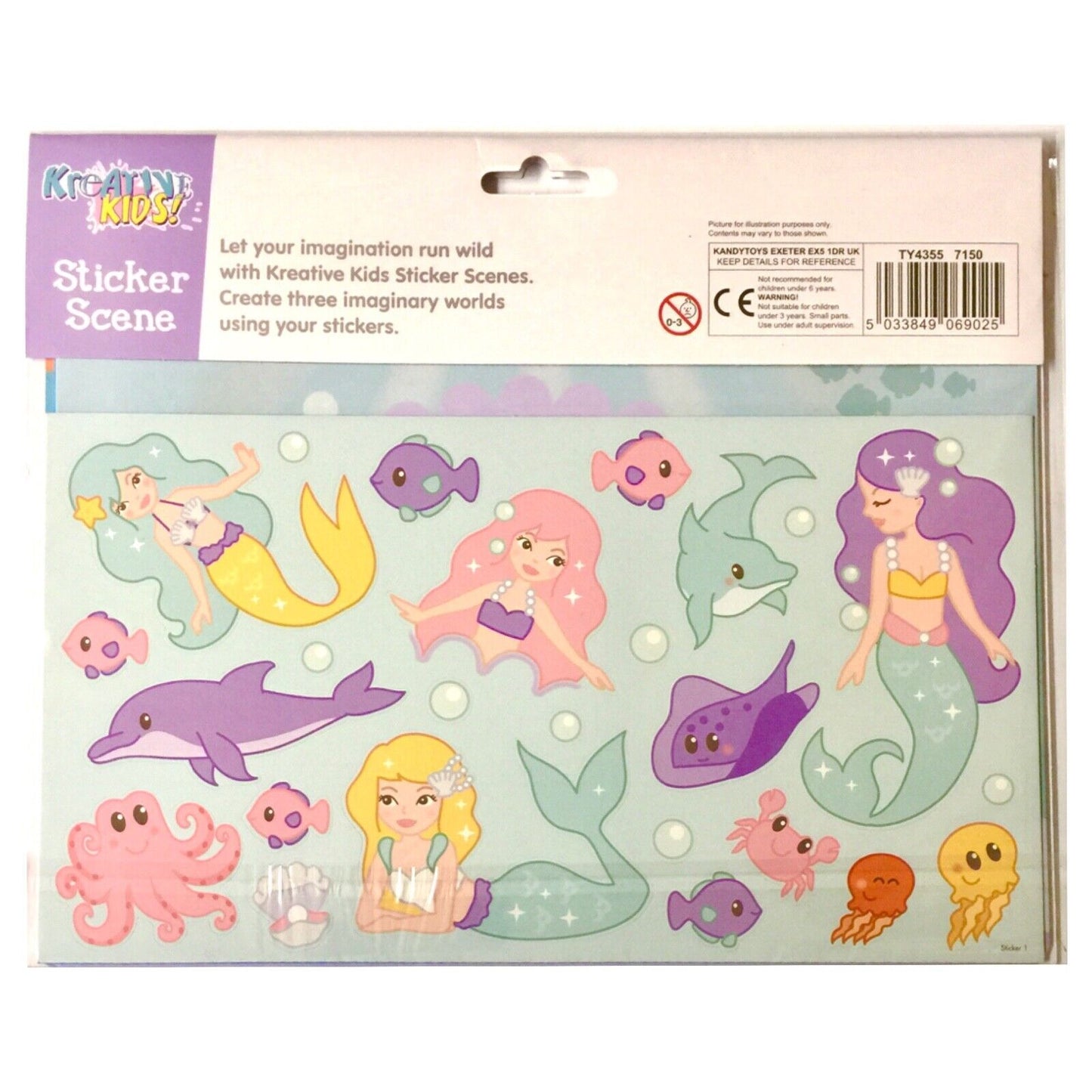 Create Your Own Sticker Scene (3x Scene per Pack) -Pick Between Unicorn, Mermaid