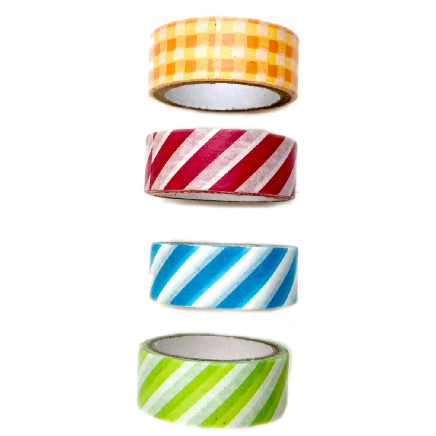 4x Roll Multi Colour 3mx4 15mm Patterned Washi Tape
