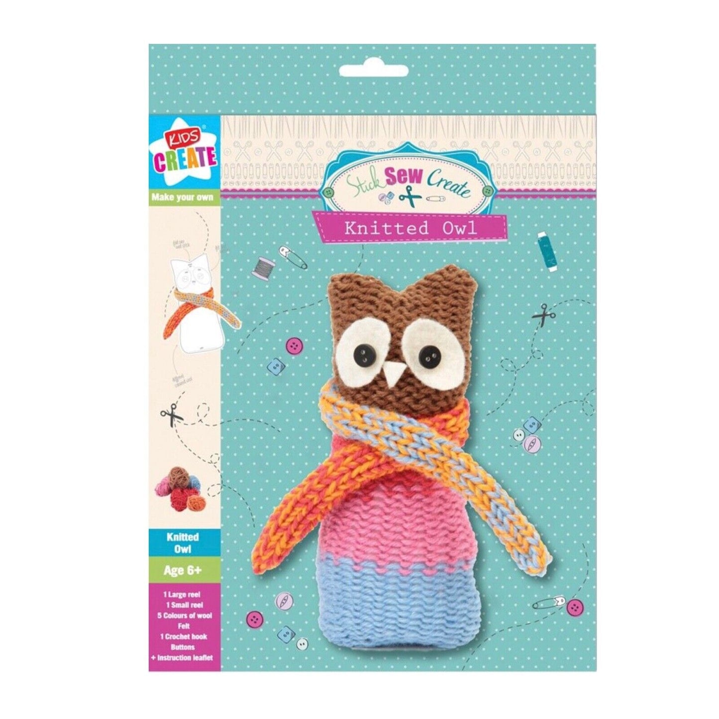 Make Your Own Knitted Owl or Dog DIY Box Kit with Reusable Circular Loom