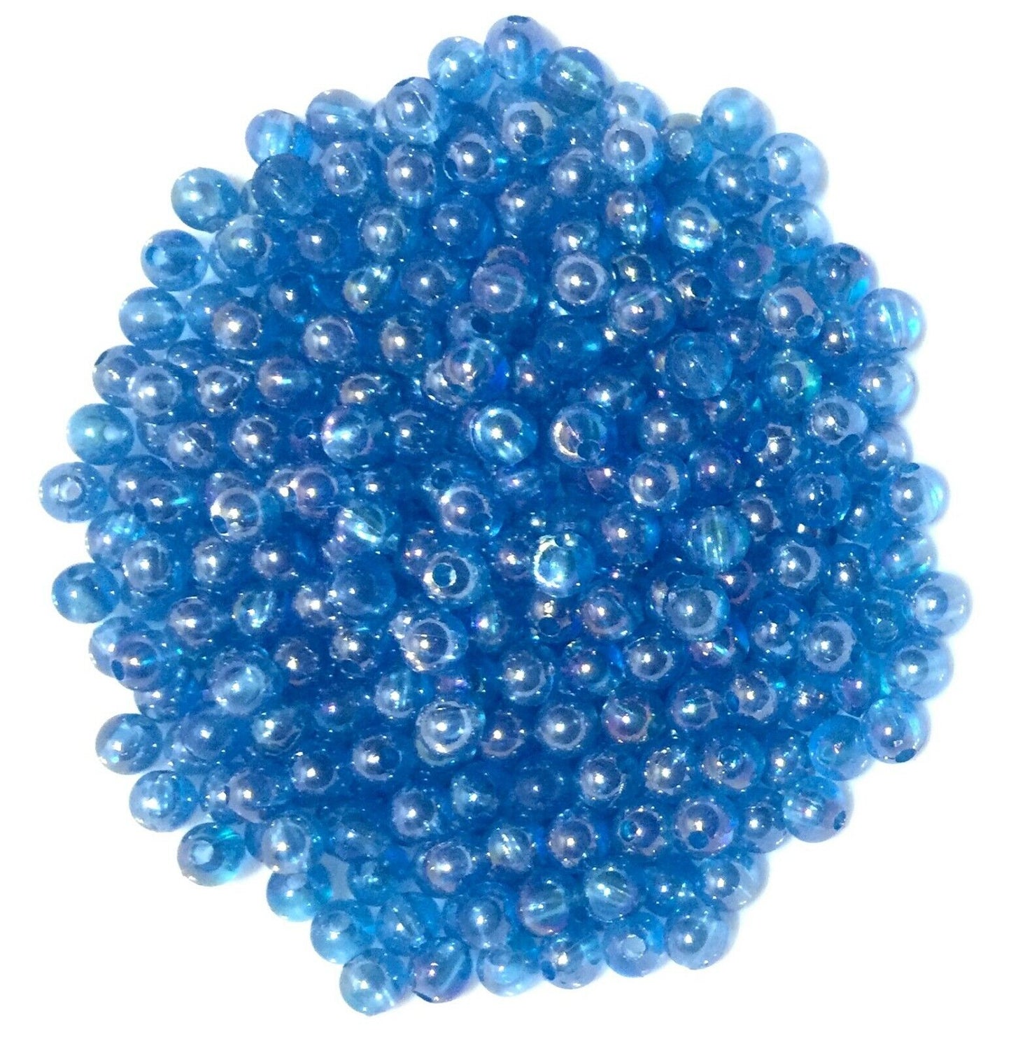 150x Acrylic 6mm Iridescent Coloured Beads - Choose Your Colour