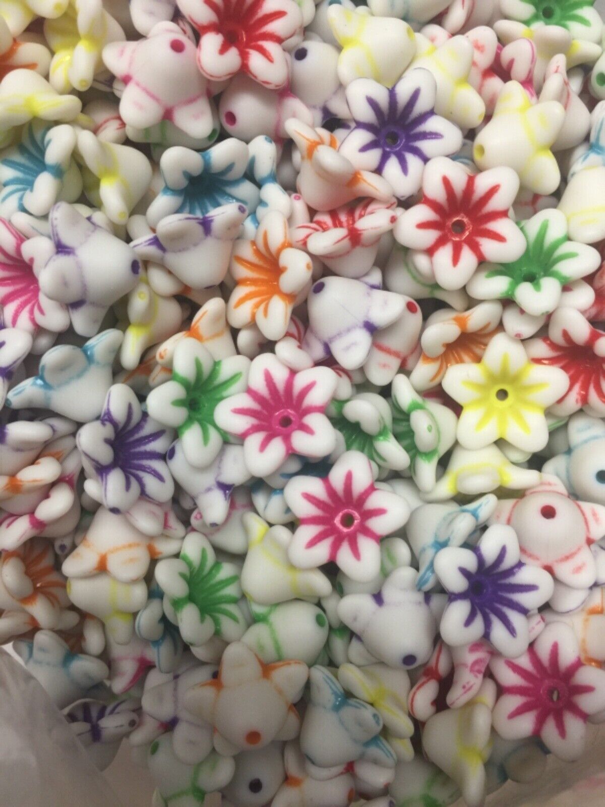 100 pcs Flowers and Butterfly Acrylic Charm and Beads - Pick Your Design