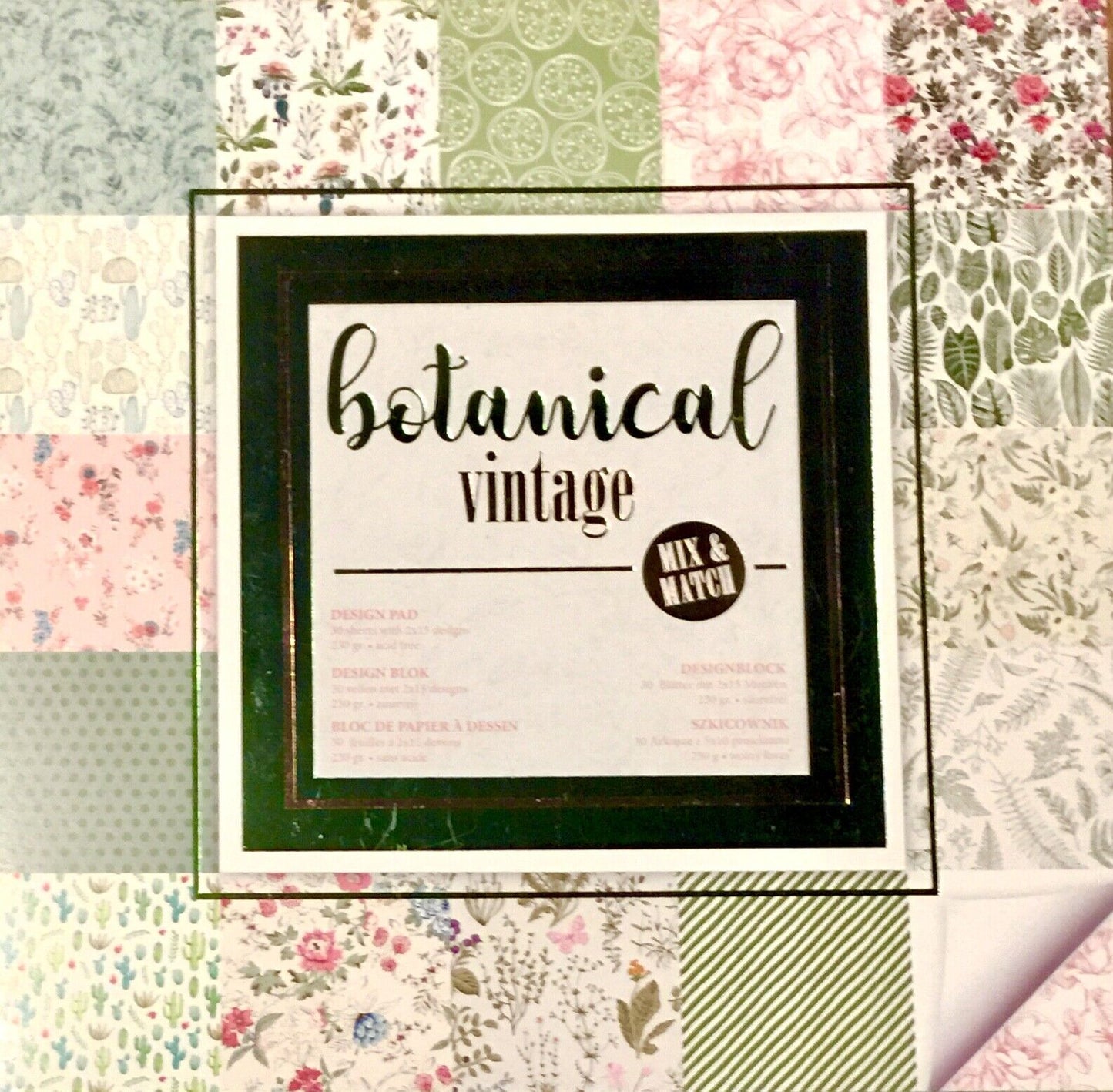 Foiled and Matte Mix and Match Design Pad - 30cm x 30cm - Choose Your Theme