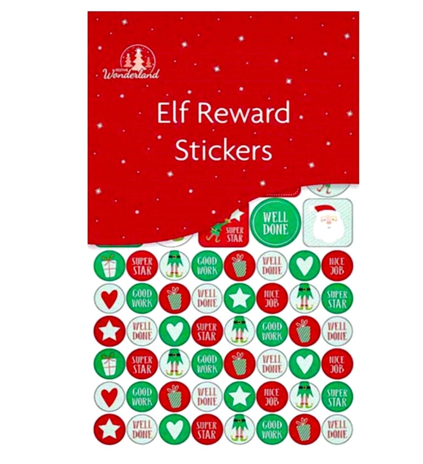 6x Sheet Christmas Holiday Die-Cut Sticker Book - Choose Your Design