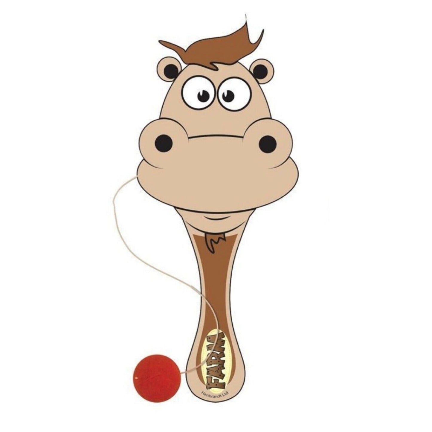 Farm Animal Wooden Paddle and Ball Toy - 6 Animals to Choose