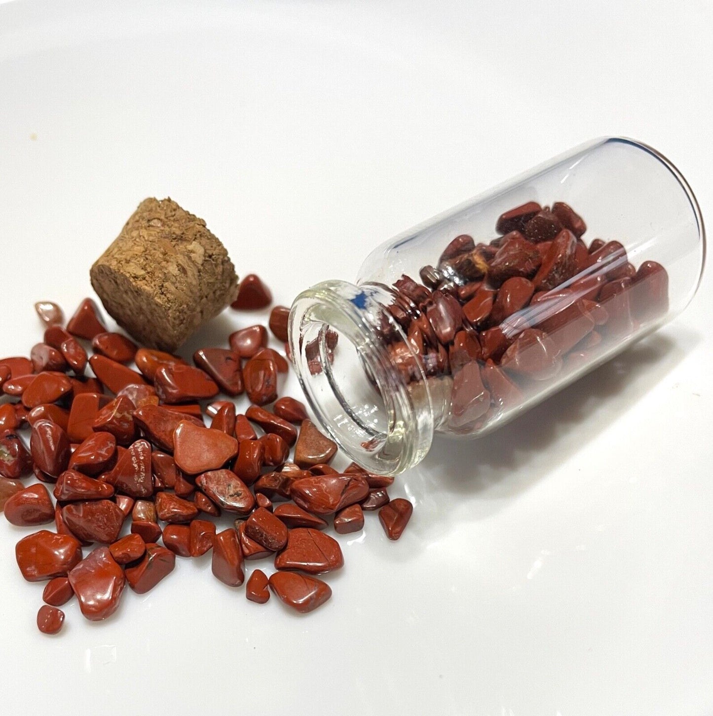1x Wishing Bottle with Natural Stone Gemstone Chakra Crystal Chips Nuggets