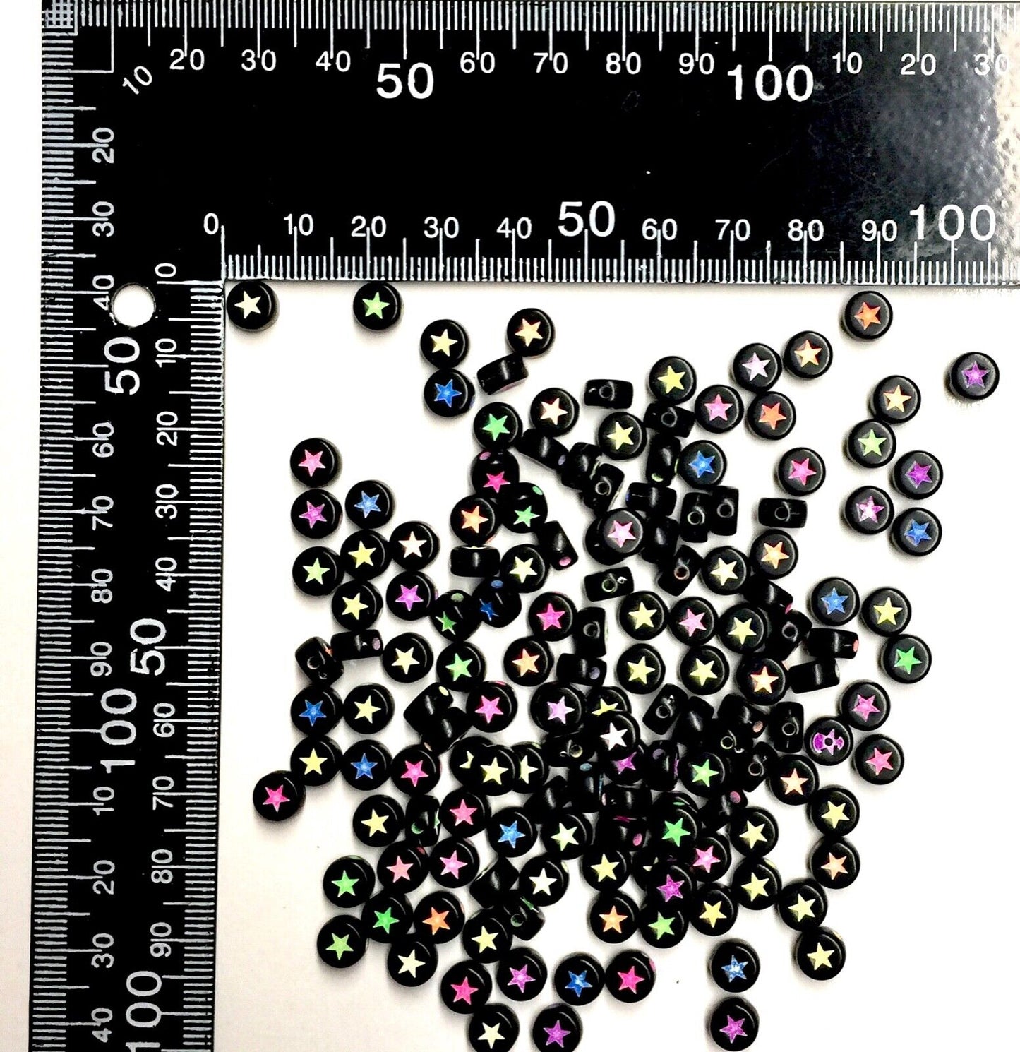 100x Mix Coloured Star Shaped Beads - Pick Your Style