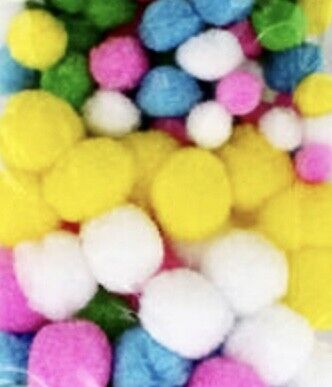 150x Mix Coloured Mix Sizes Pom-poms for Crafting