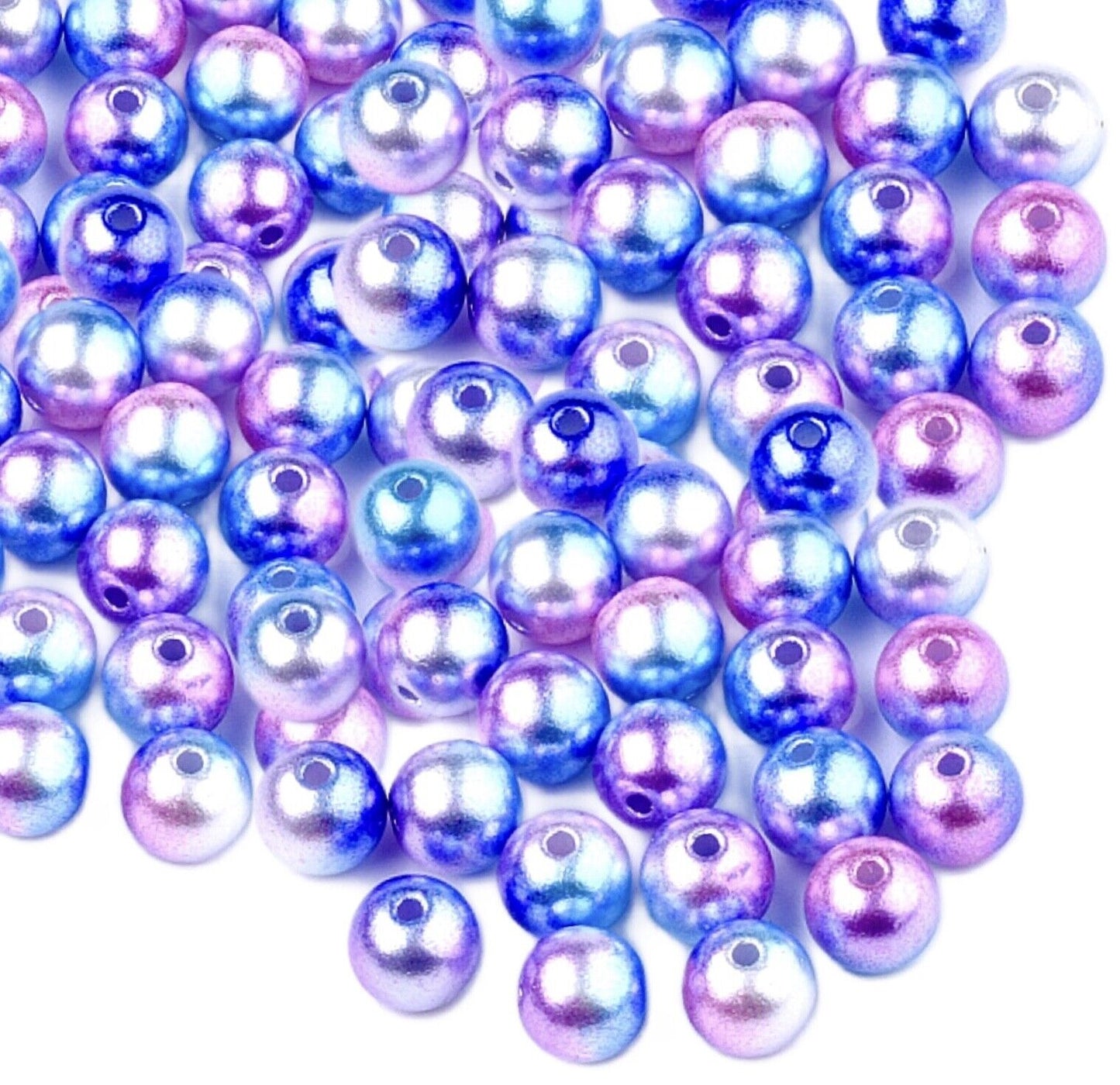 1000x Tiny 3mm Acrylic Faux Pearl Beads for Jewellery Making - Pick Your Colour