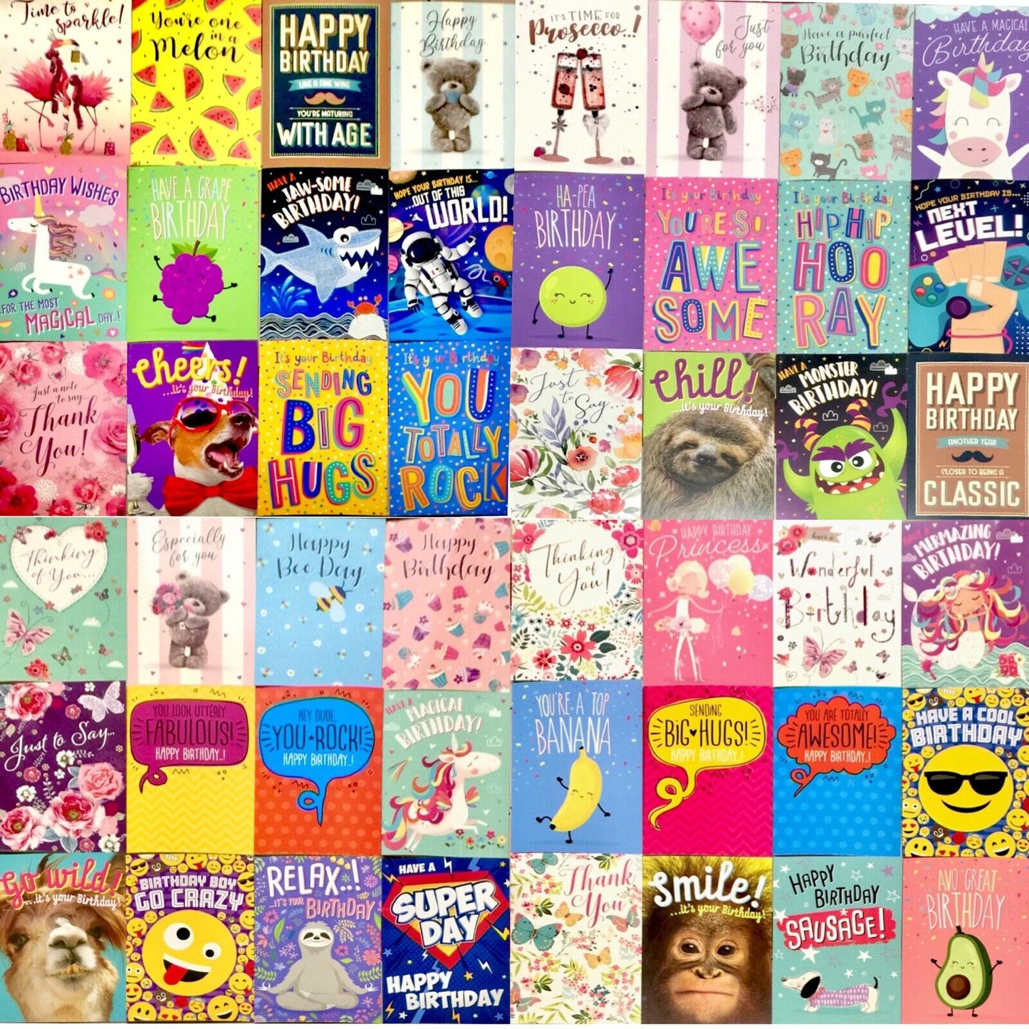 Pack of 12 Mix Greeting Cards for Most Occassions - Pick Your Design Set