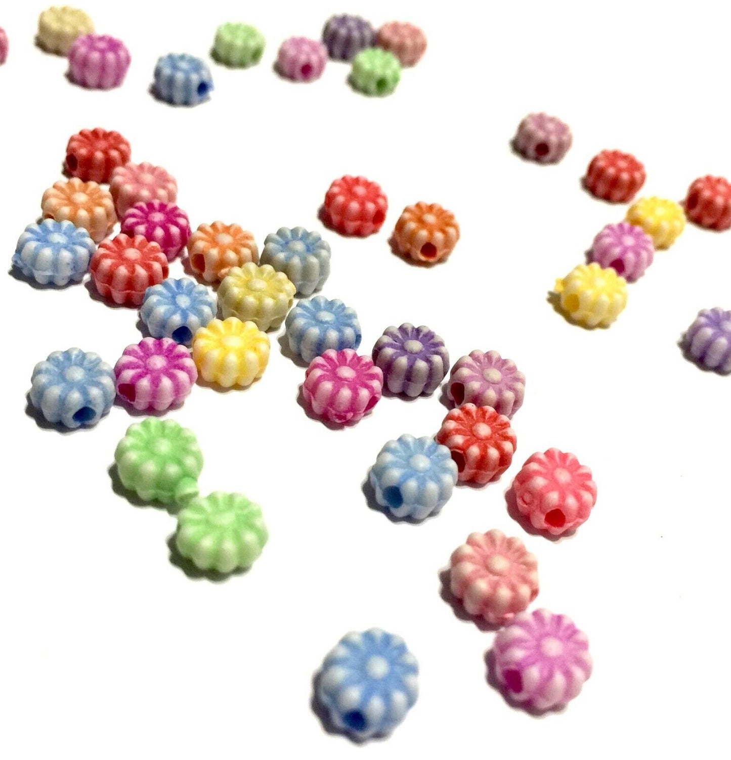 150x Flower Acrylic Beads - Pick Your Style