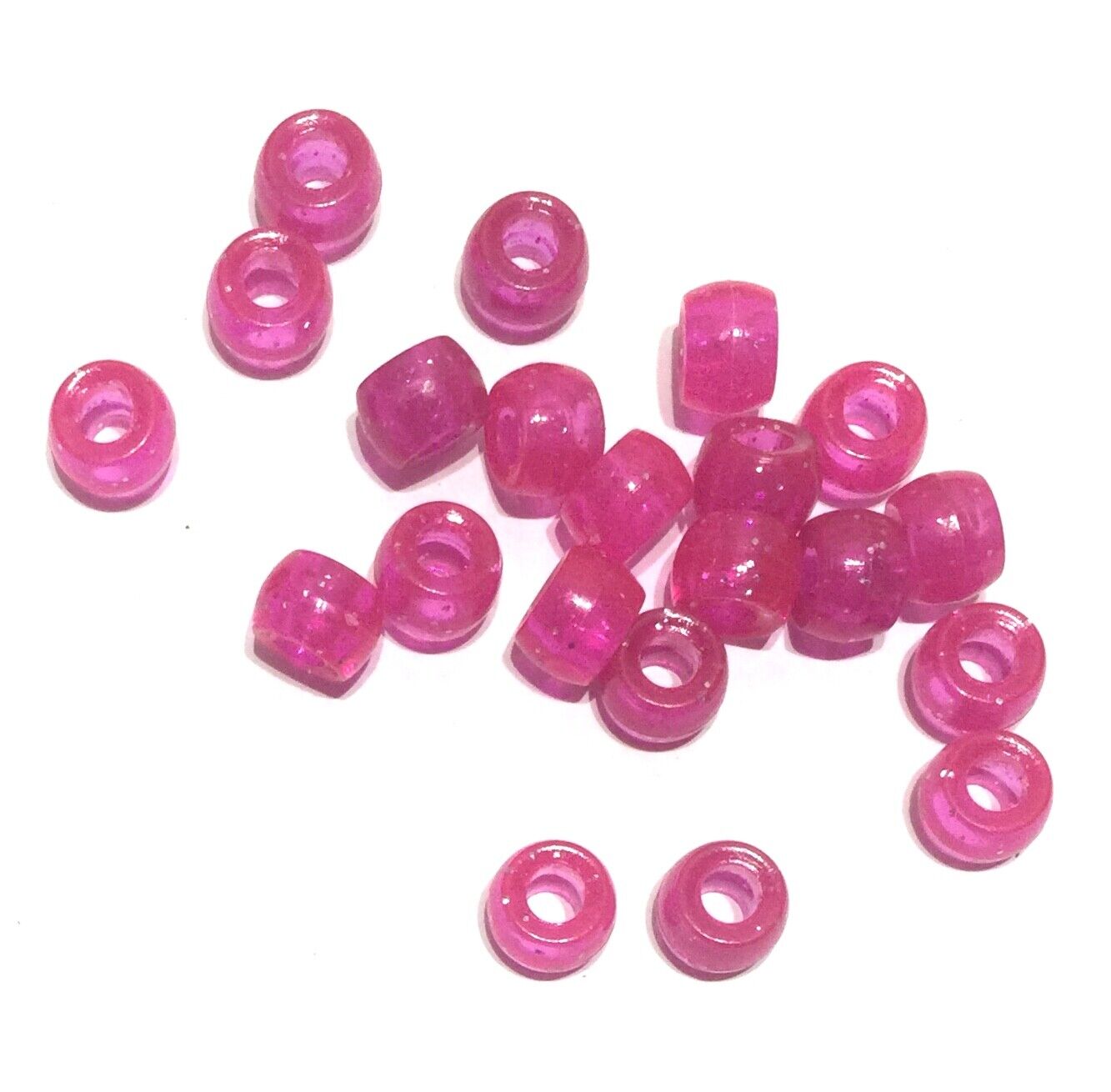 200x Mix Coloured Acrylic Pony Beads - Choose Between Glitter, Opaque, Metallic